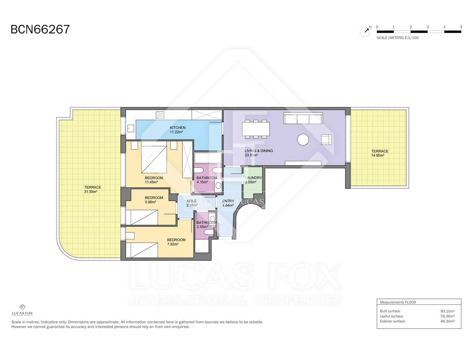 3 slaapkamer Appartement te koop in Barcelona stad met zwembad garage - € 620.000 (Ref: 9798256)