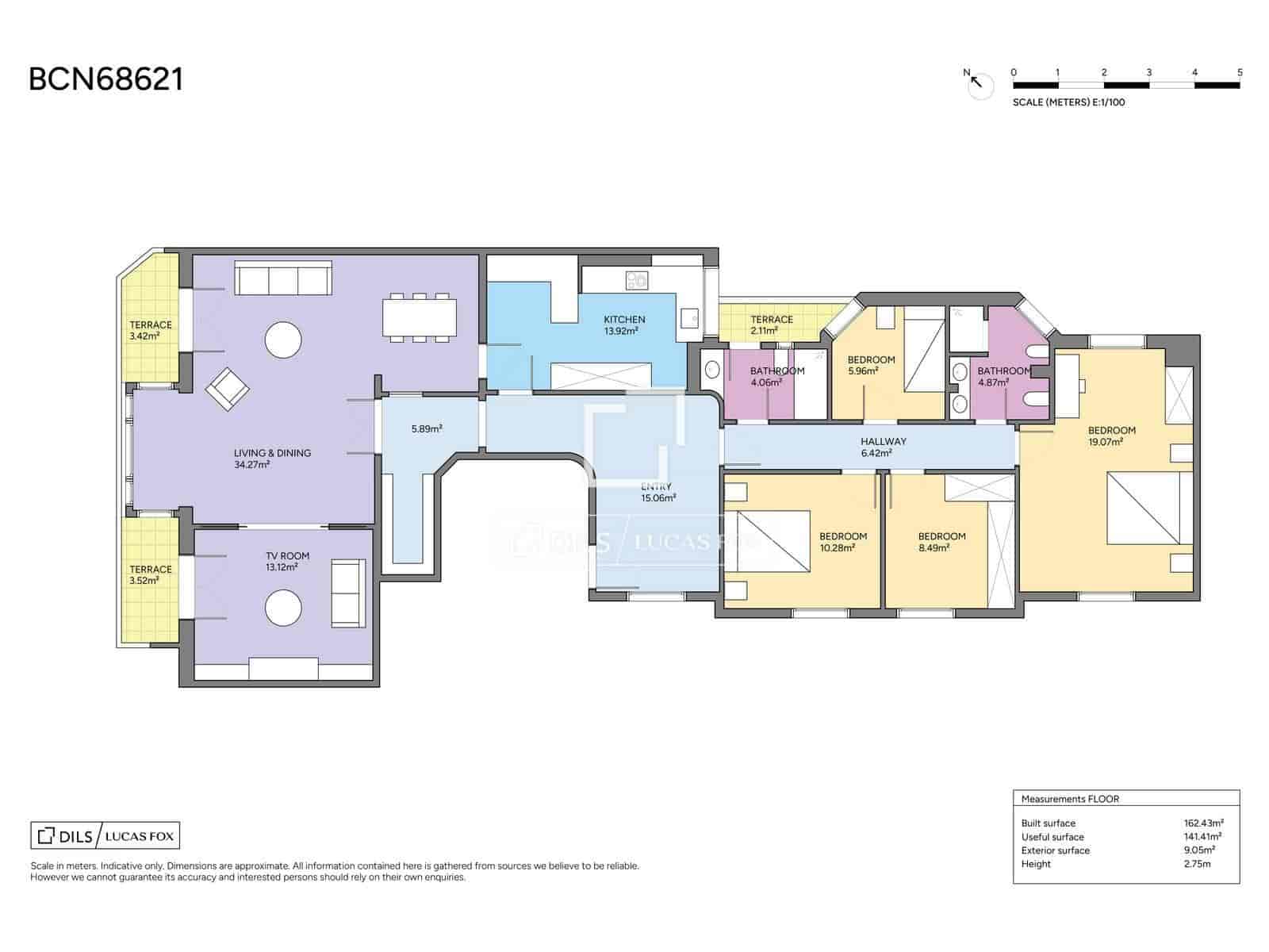 4 slaapkamer Appartement te koop in Barcelona stad - € 925.000 (Ref: 9804970)