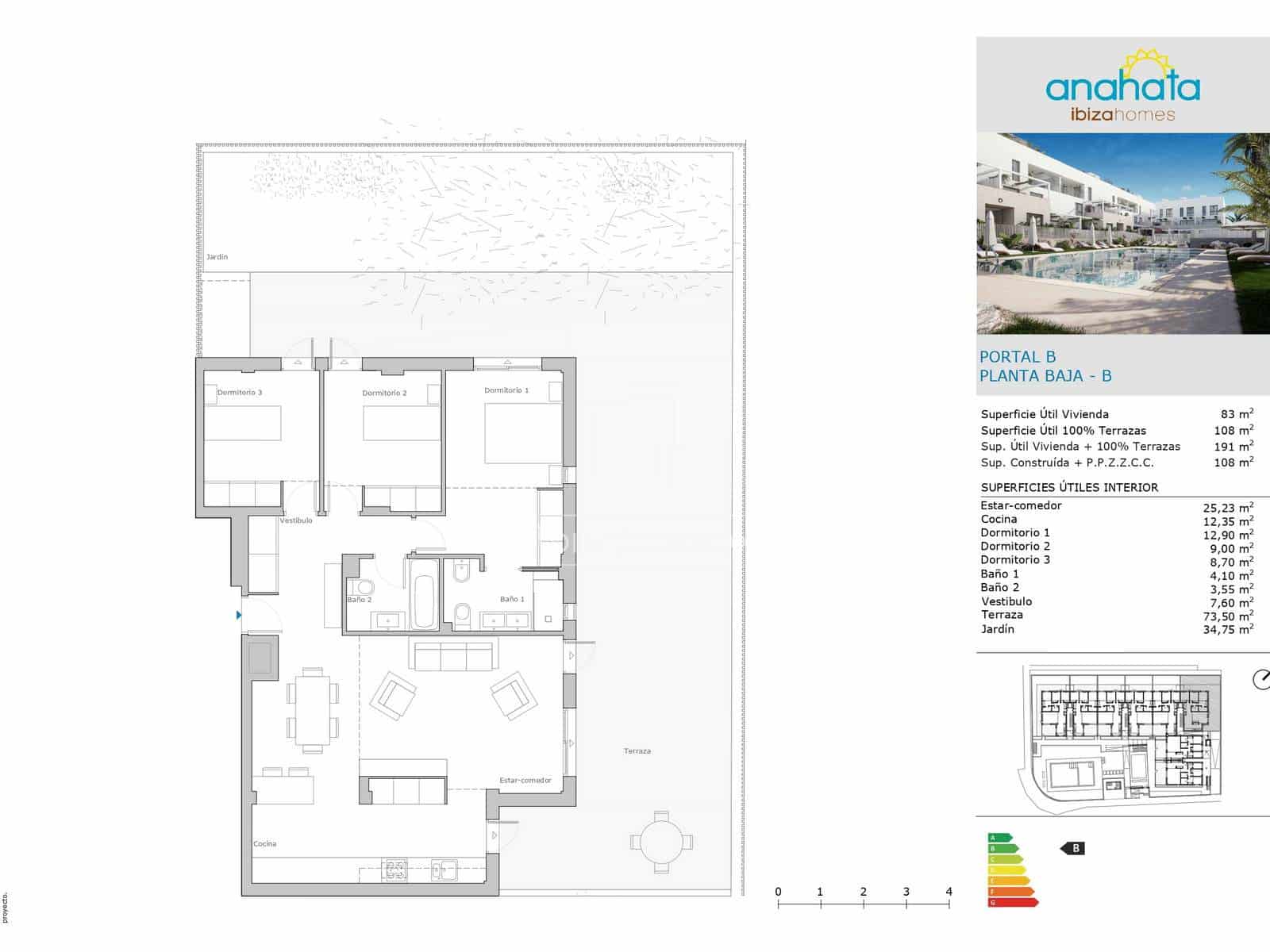 3 camera da letto Appartamento in vendita in Ibiza-Eivissa citta con piscina garage - 753.000 € (Rif: 9804971)