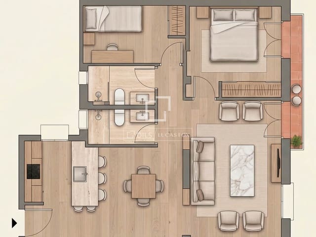 2 soveværelse Lejlighed til salg i Rios Rosas, Madrid by med garage - € 980.000 (Ref: 9805390)