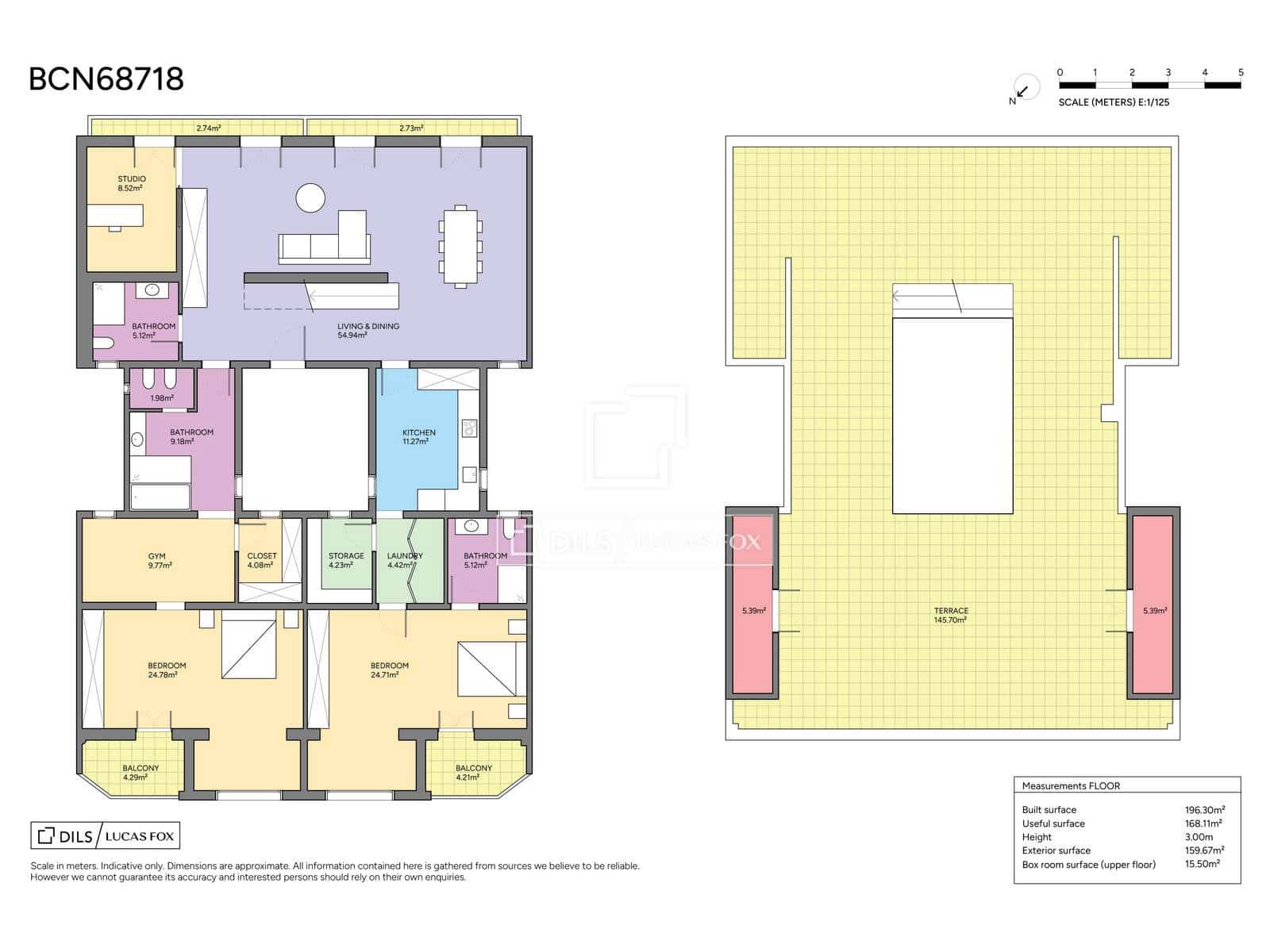 3 soverom Penthouse til salgs i Barcelona by - € 1 490 000 (Ref: 9805542)
