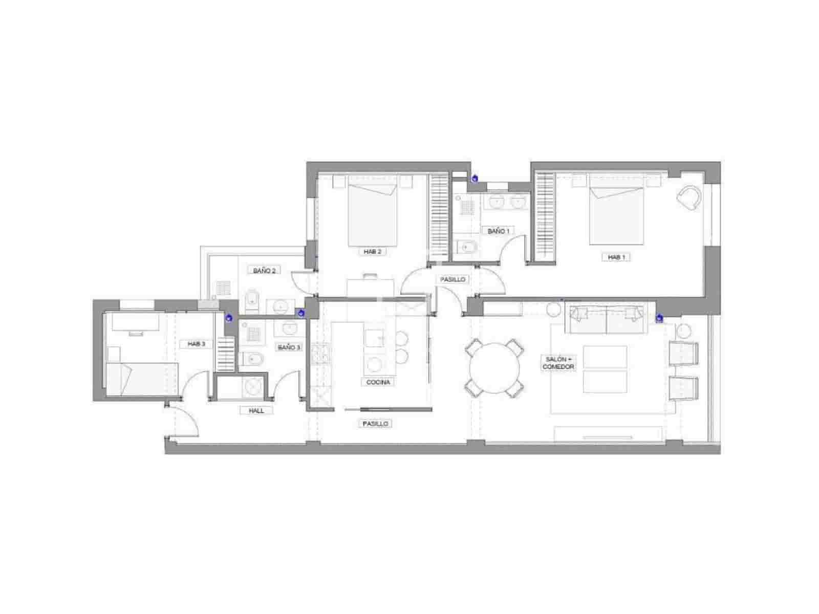 3 bedroom Apartment for sale in Madrid city - € 1,390,000 (Ref: 9807387)