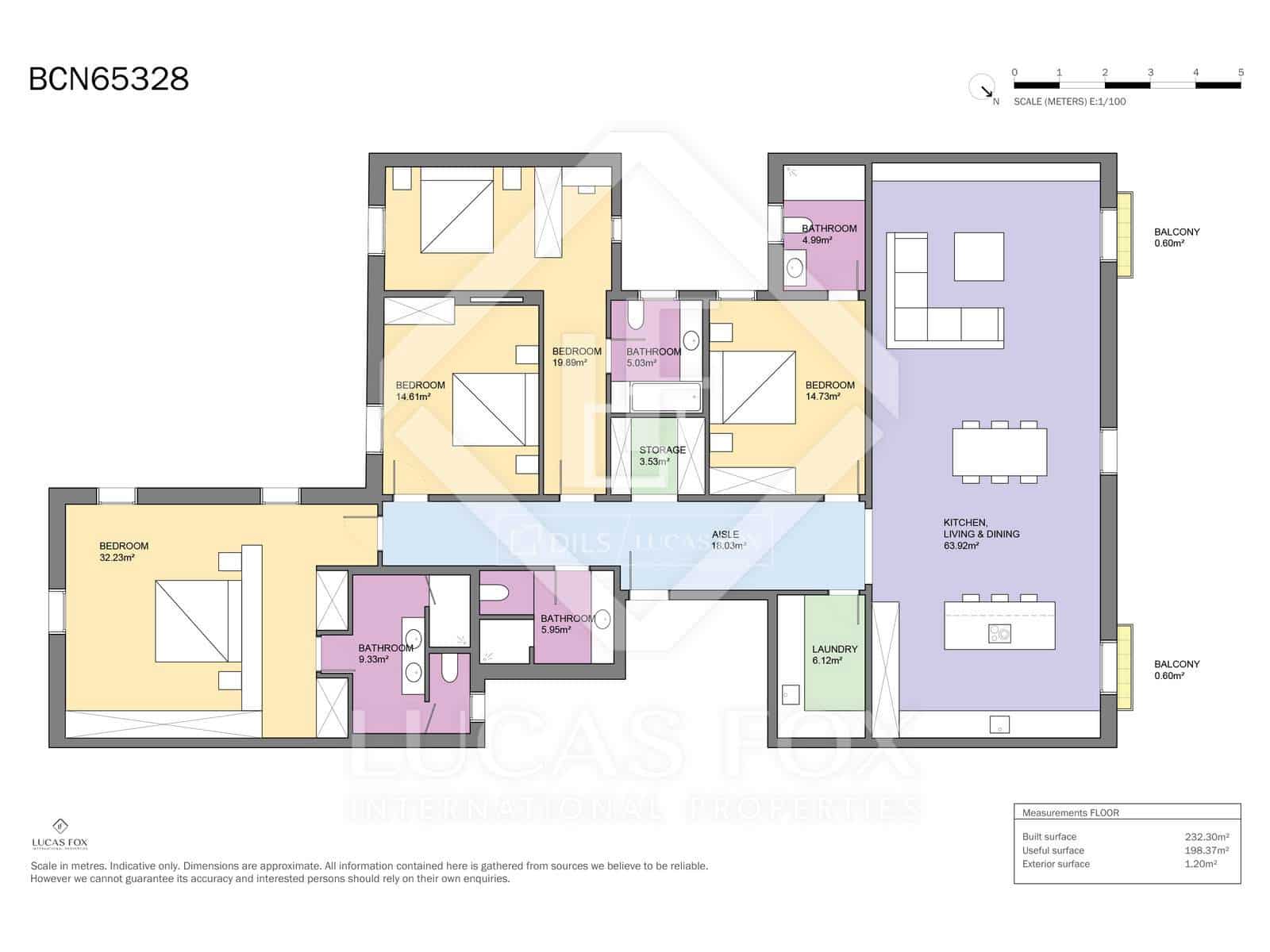 4 chambre Appartement à vendre à Barcelone ville - 2 350 000 € (Ref: 9808356)