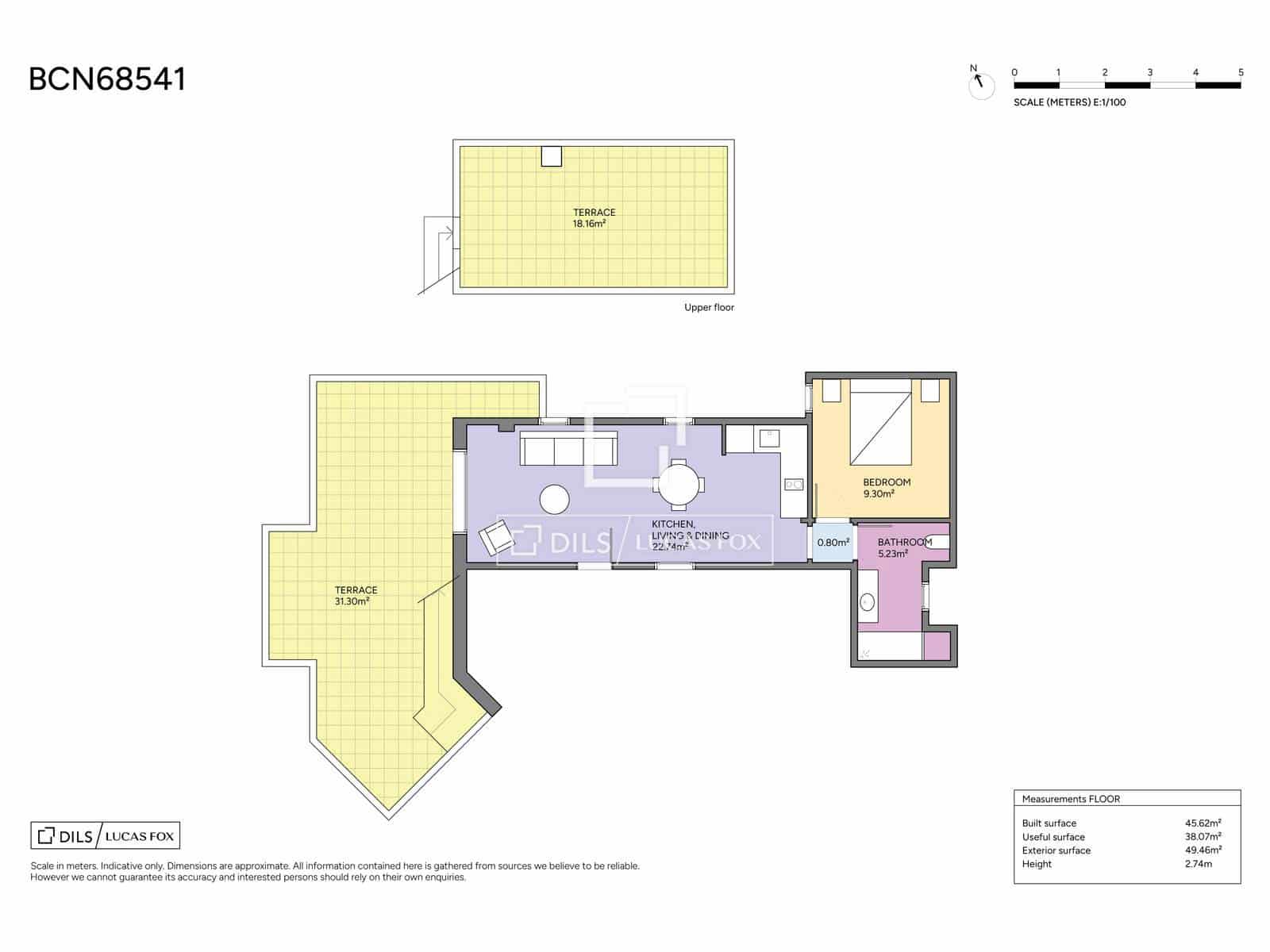1 camera da letto Attico in vendita in Barcelona citta - 435.000 € (Rif: 9808359)
