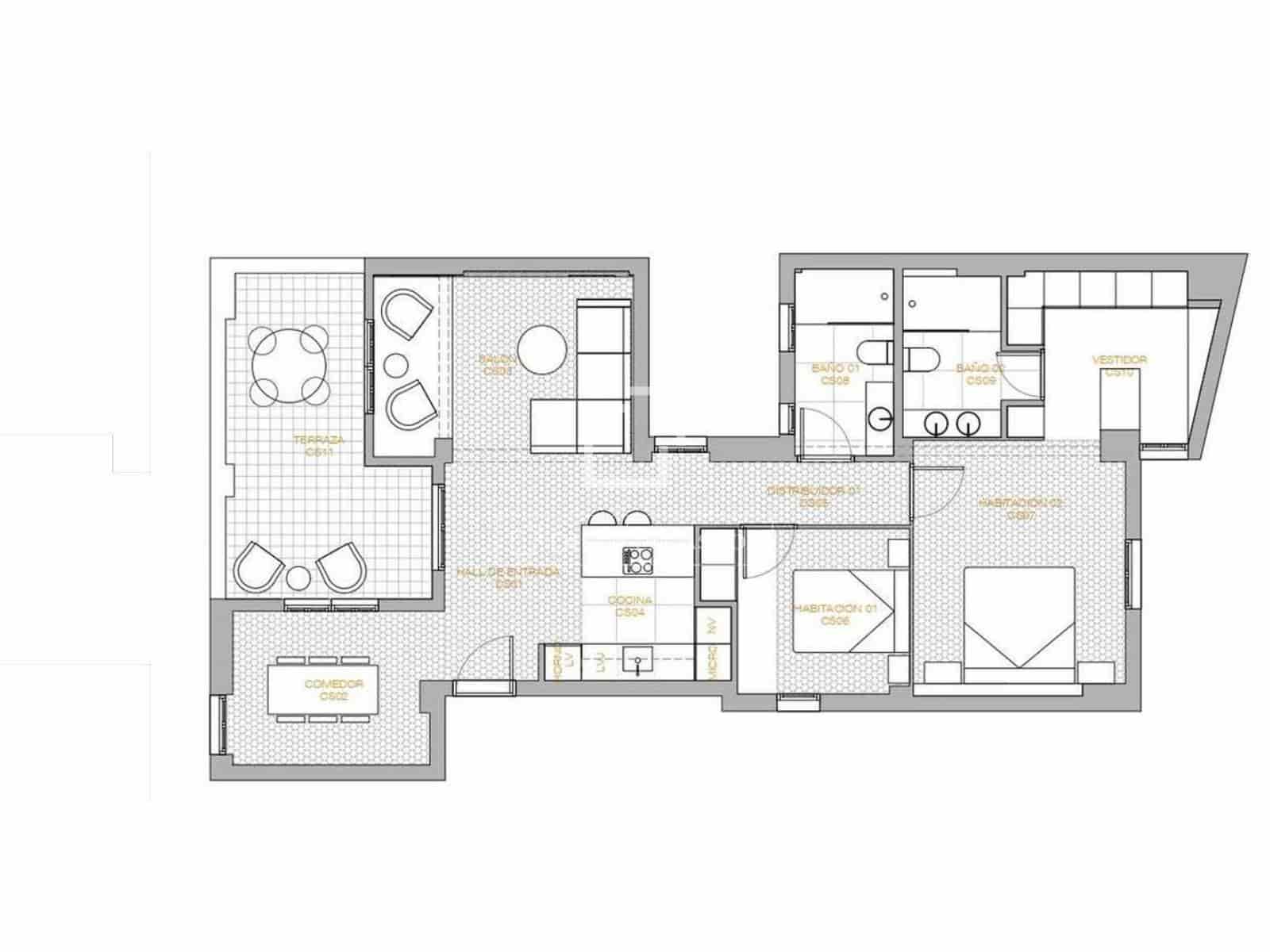 2 sovrum Takvåning till salu i Valencia stad - 768 000 € (Ref: 9809386)