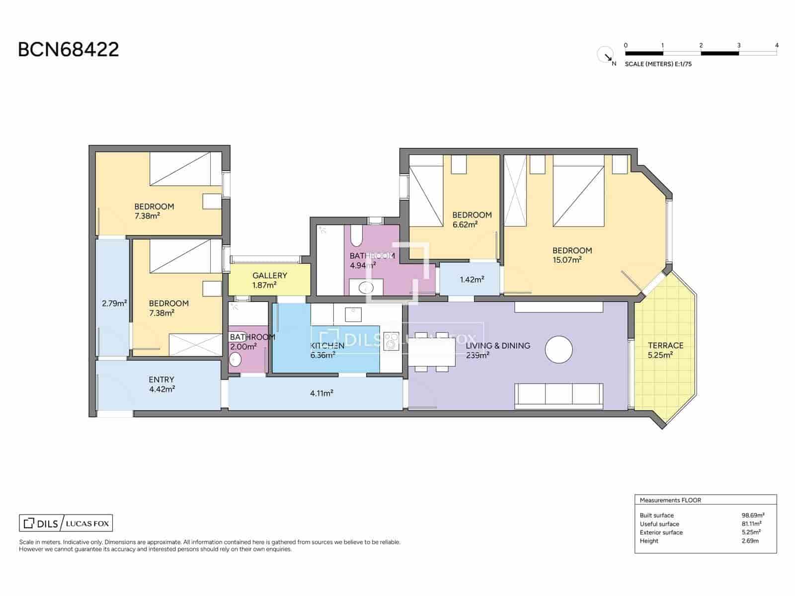 4 bedroom Apartment for sale in Barcelona city - € 585,000 (Ref: 9815006)