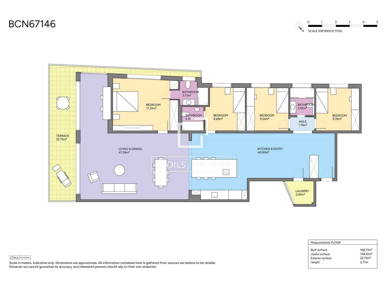 4 Zimmer Apartment zu verkaufen in Barcelona Stadt - 1.550.000 € (Ref: 9815263)