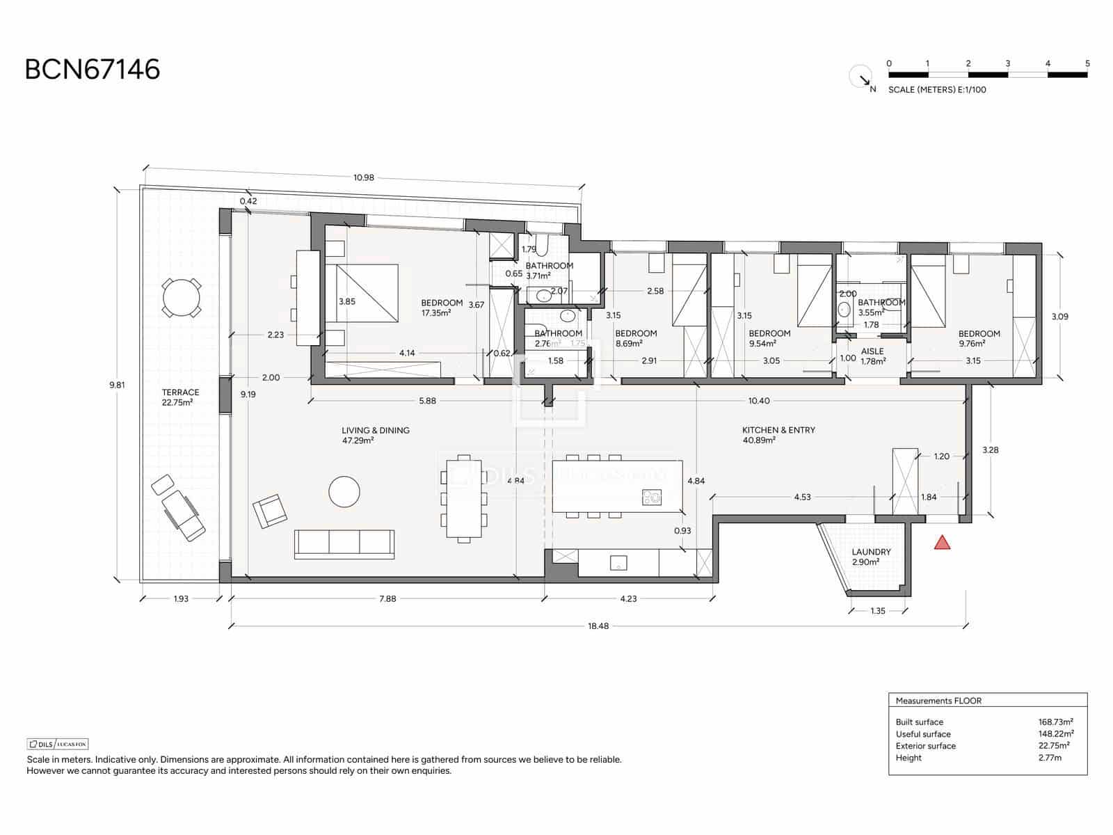4 Zimmer Apartment zu verkaufen in Barcelona Stadt - 1.550.000 € (Ref: 9815263)