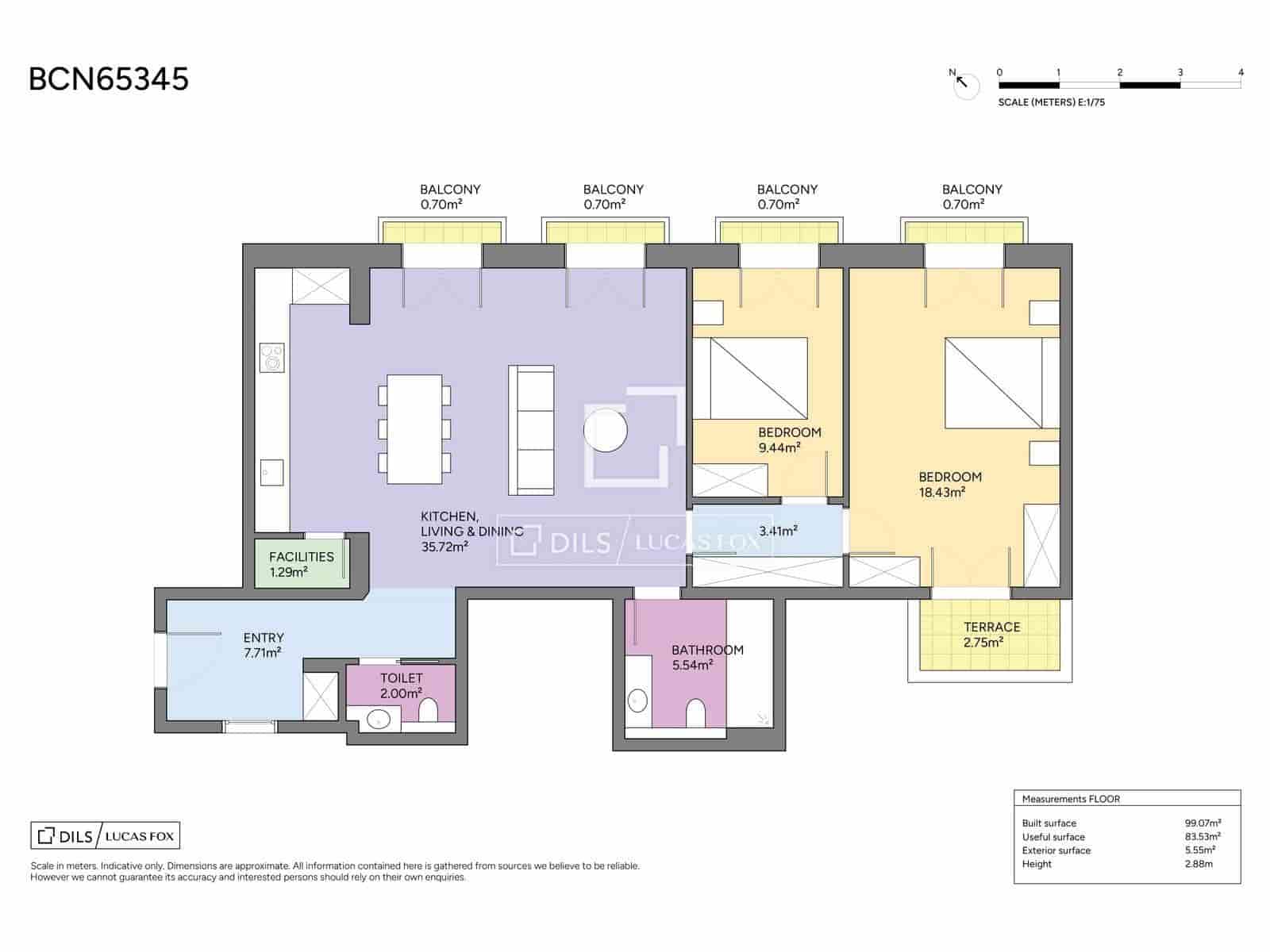 2 slaapkamer Appartement te koop in Barcelona stad - € 515.000 (Ref: 9816485)