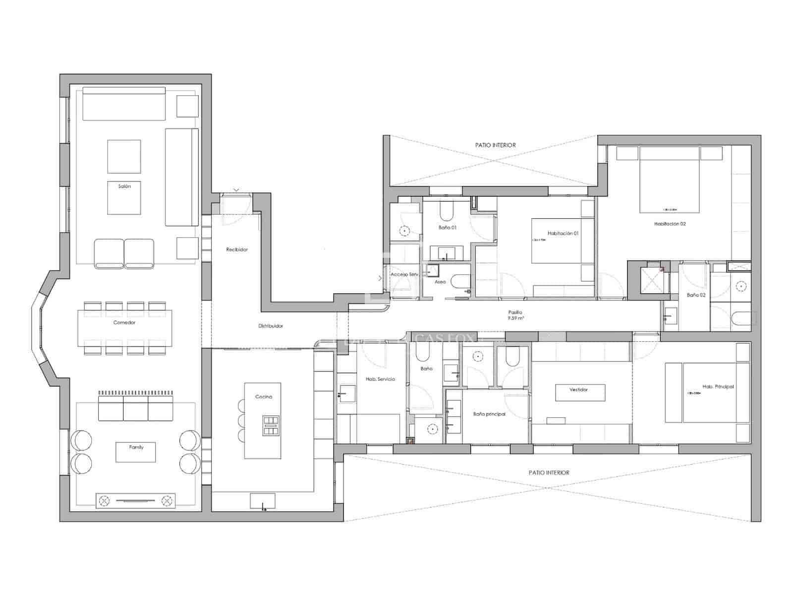 3 camera da letto Appartamento in vendita in Madrid citta - 3.690.000 € (Rif: 9818453)
