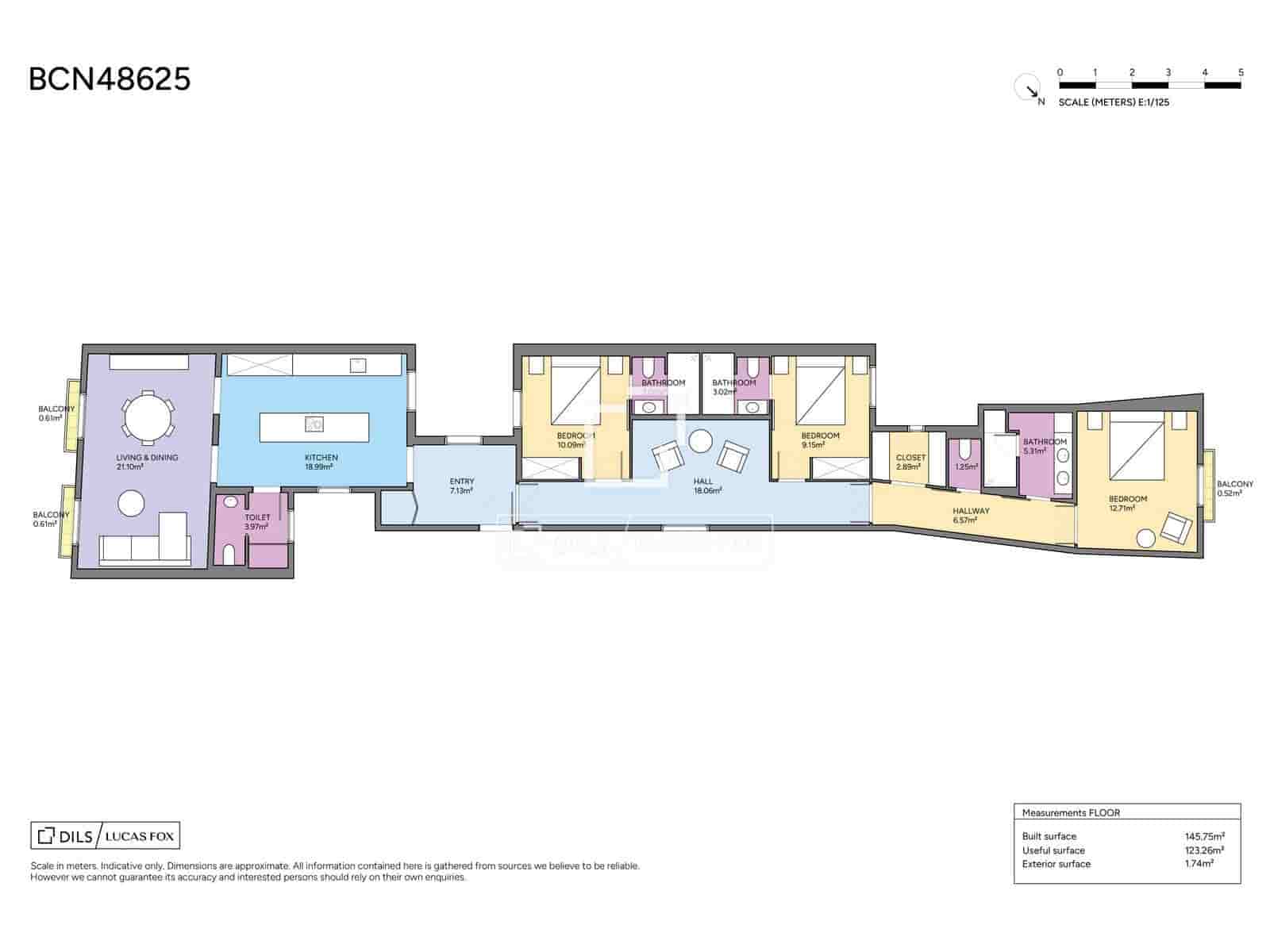 Apartamento de 3 habitaciones en Barcelona ciudad en venta - 995.000 € (Ref: 9824119)
