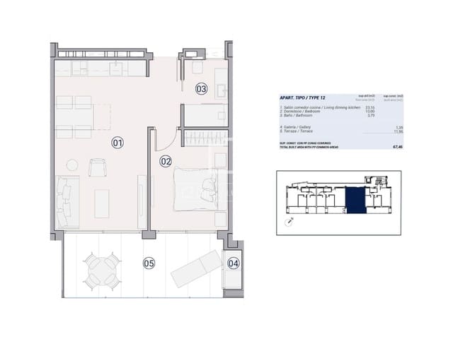 1 camera da letto Appartamento in vendita in La Villajoyosa / Vila Joiosa con piscina garage - 529.000 € (Rif: 9828005)