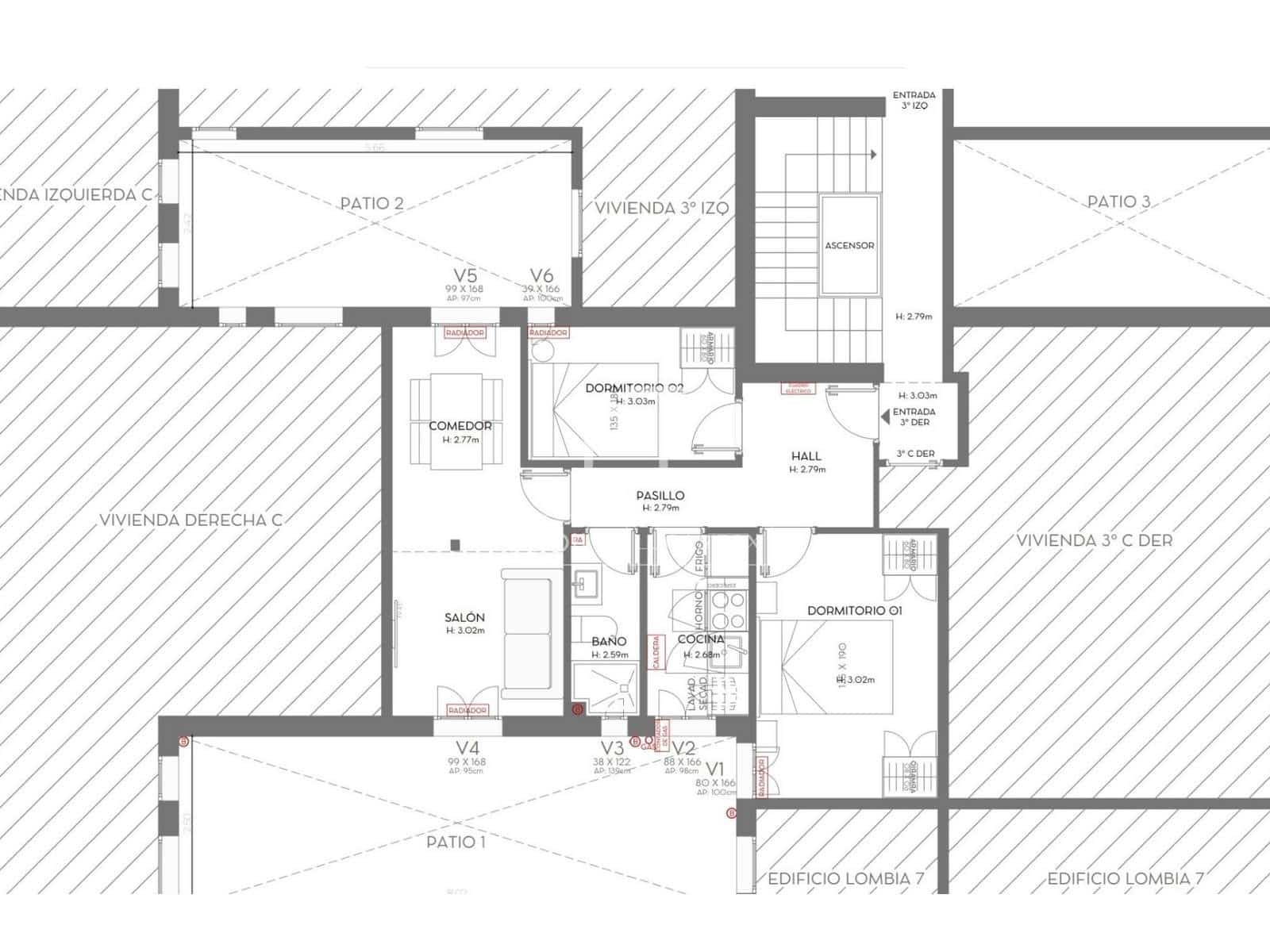 2 chambre Appartement à vendre à Madrid ville - 589 000 € (Ref: 9828007)