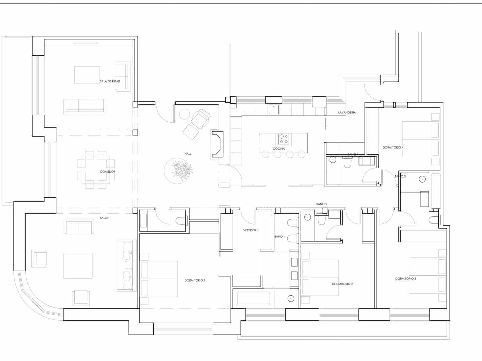 4 makuuhuone Huoneisto myytävänä paikassa Madrid kaupunki - 3 900 000 € (Ref: 9832857)