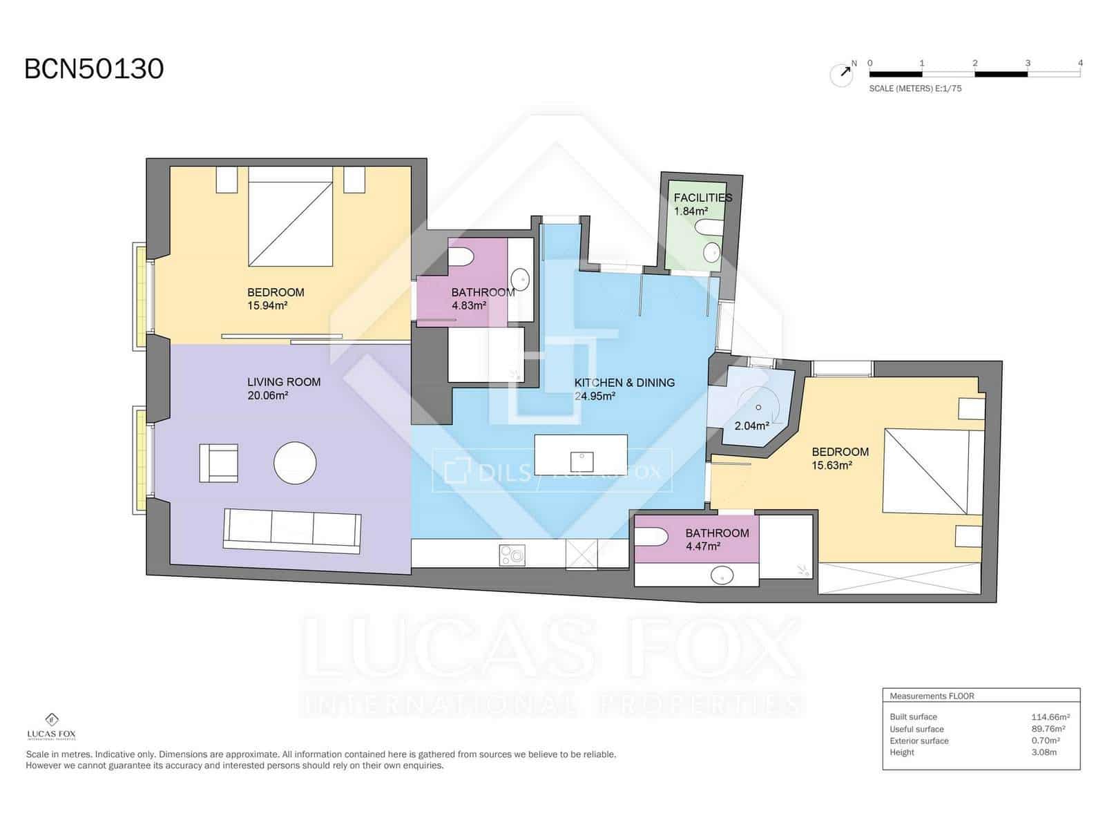 2 bedroom Apartment for rent in Barcelona city with pool - € 3,900 (Ref: 9834215)
