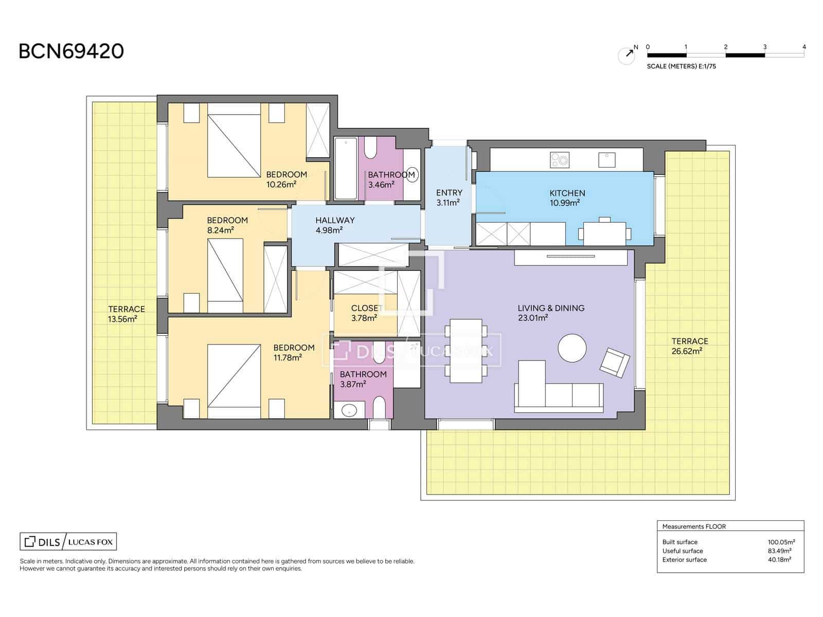 3 camera da letto Attico in vendita in Barcelona citta con piscina garage - 650.000 € (Rif: 9834645)