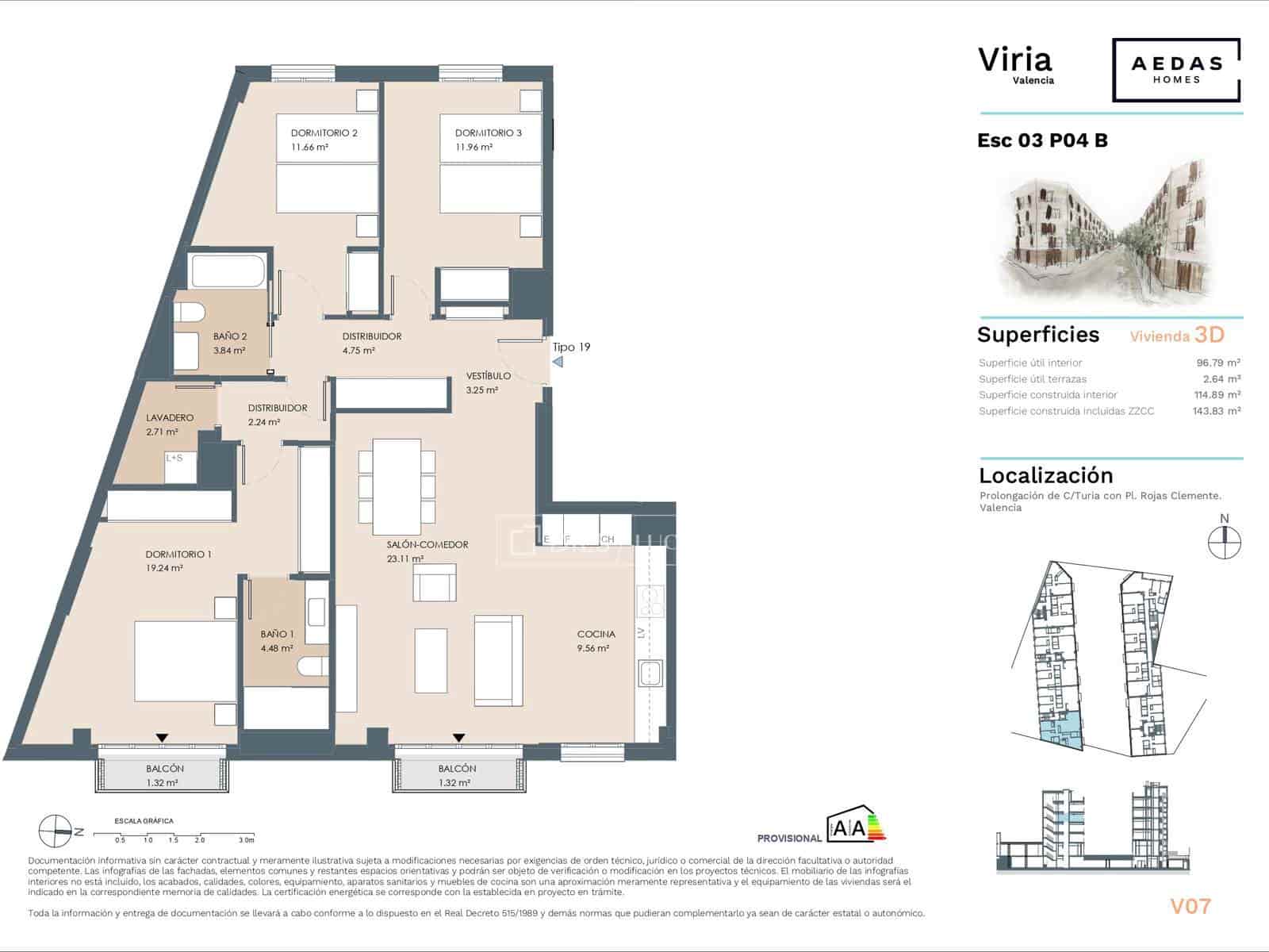3 bedroom Apartment for sale in Valencia city with pool garage - € 780,000 (Ref: 9838375)