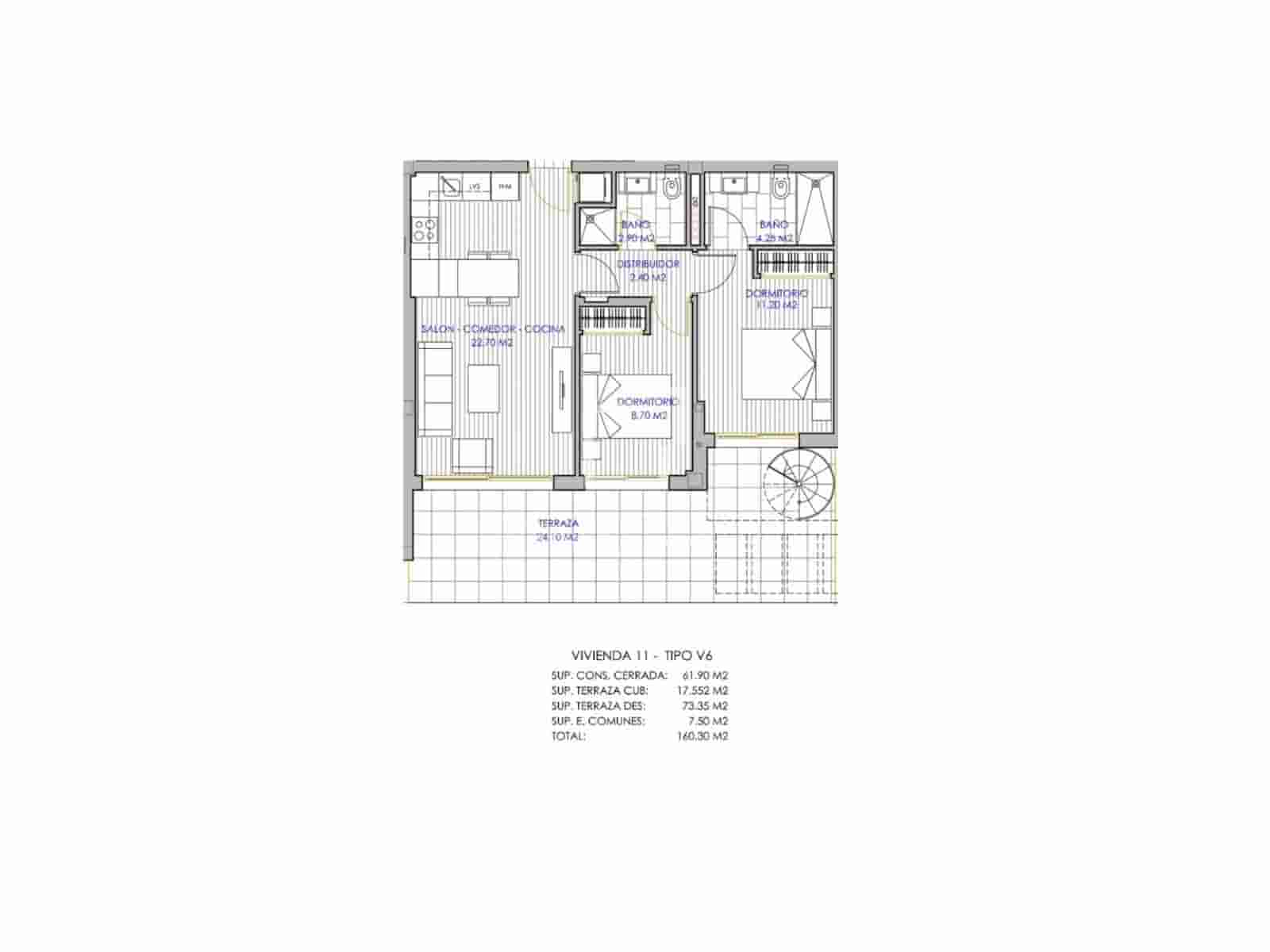 2 bedroom Apartment for sale in Finestrat with pool garage - € 449,000 (Ref: 9838629)