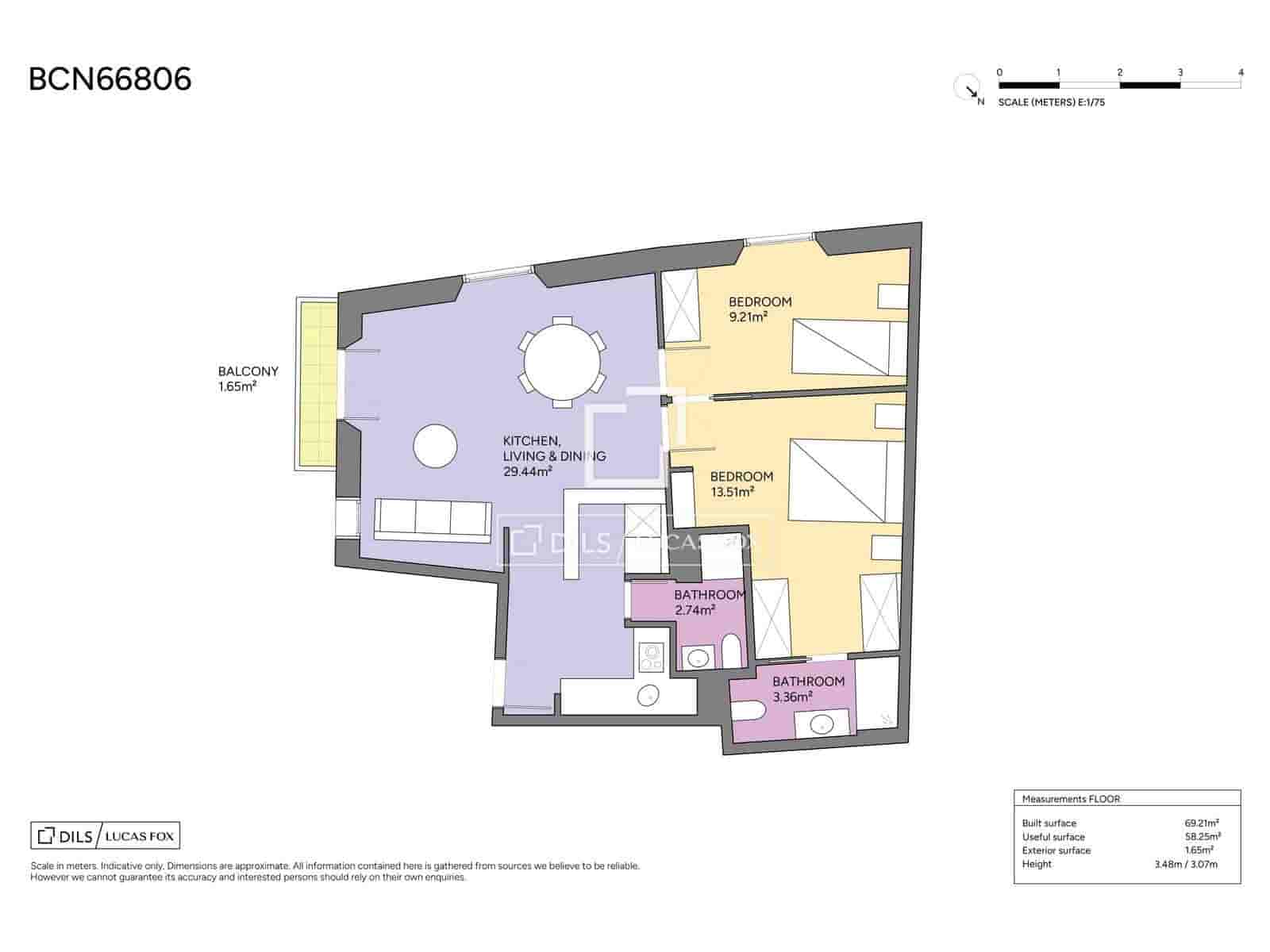 2 camera da letto Appartamento in vendita in Barcelona citta - 490.000 € (Rif: 9838632)