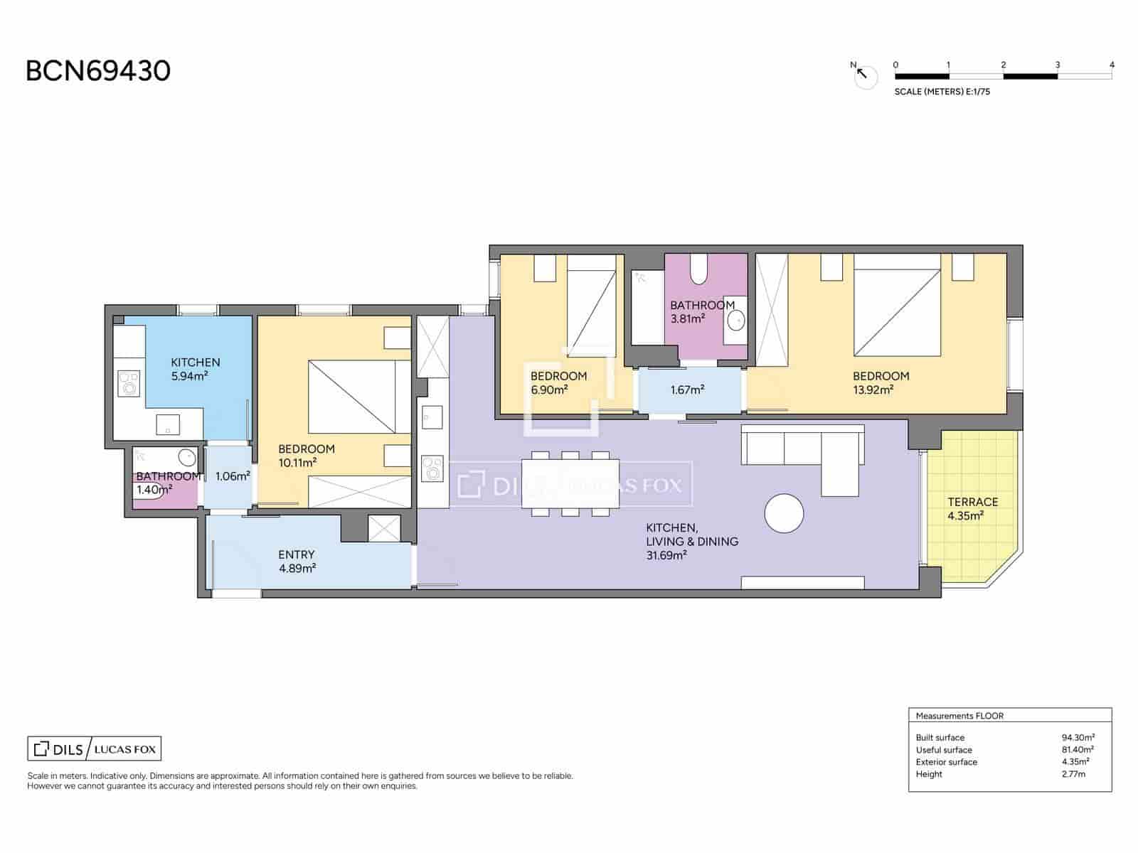 4 Zimmer Apartment zu verkaufen in Barcelona Stadt mit Garage - 580.000 € (Ref: 9848398)