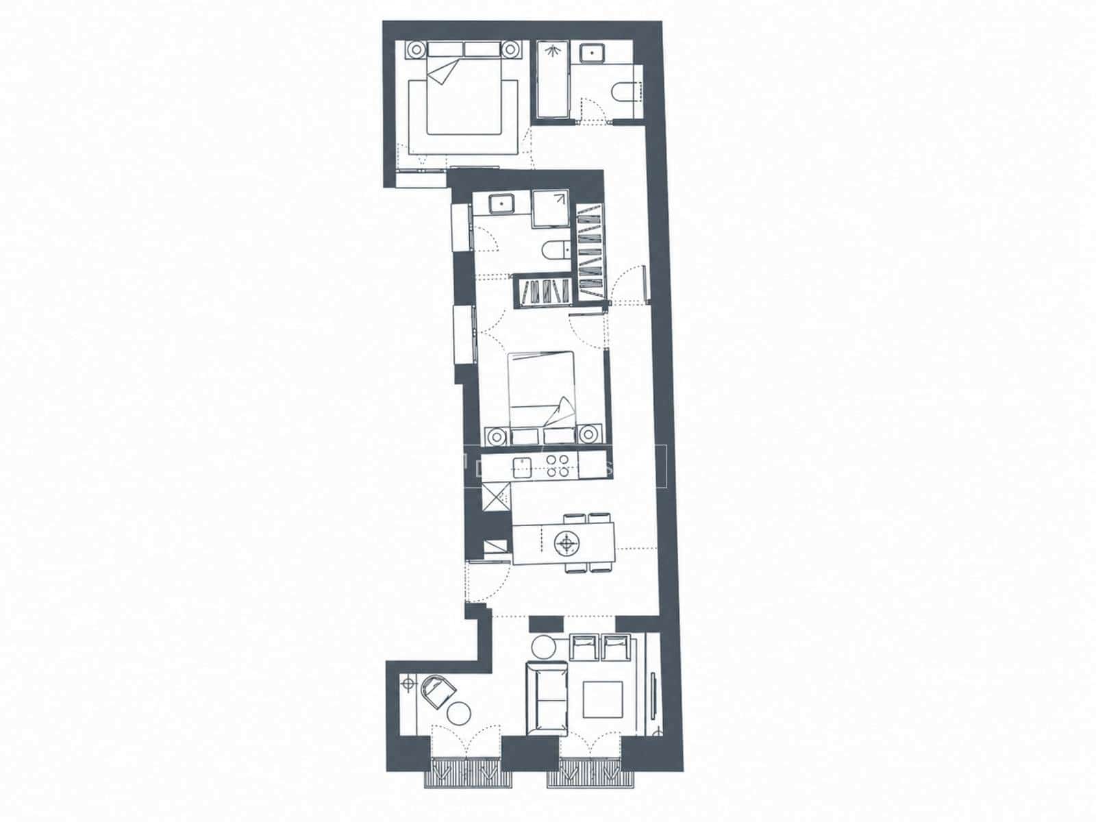 Apartamento de 2 habitaciones en Madrid ciudad en alquiler - 3.400 € (Ref: 9848400)