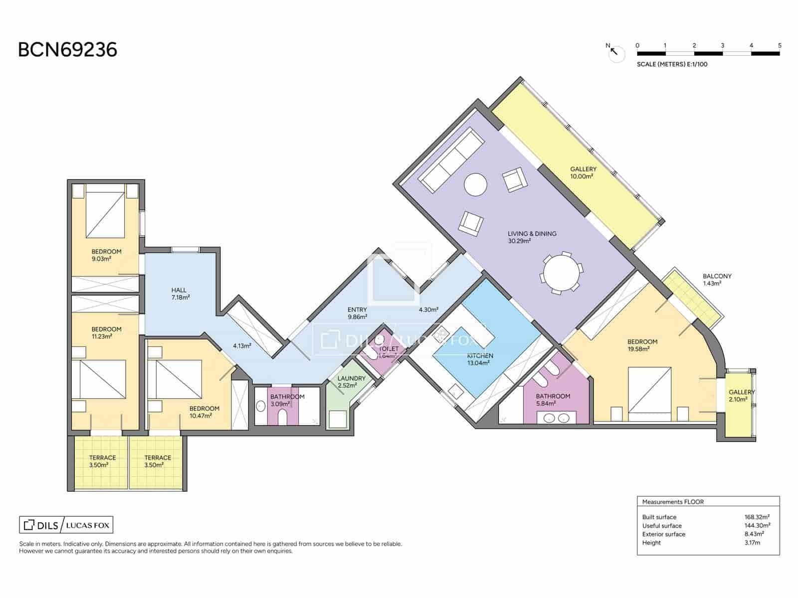 4 soveværelse Lejlighed til salg i Barcelona by - € 1.390.000 (Ref: 9850567)