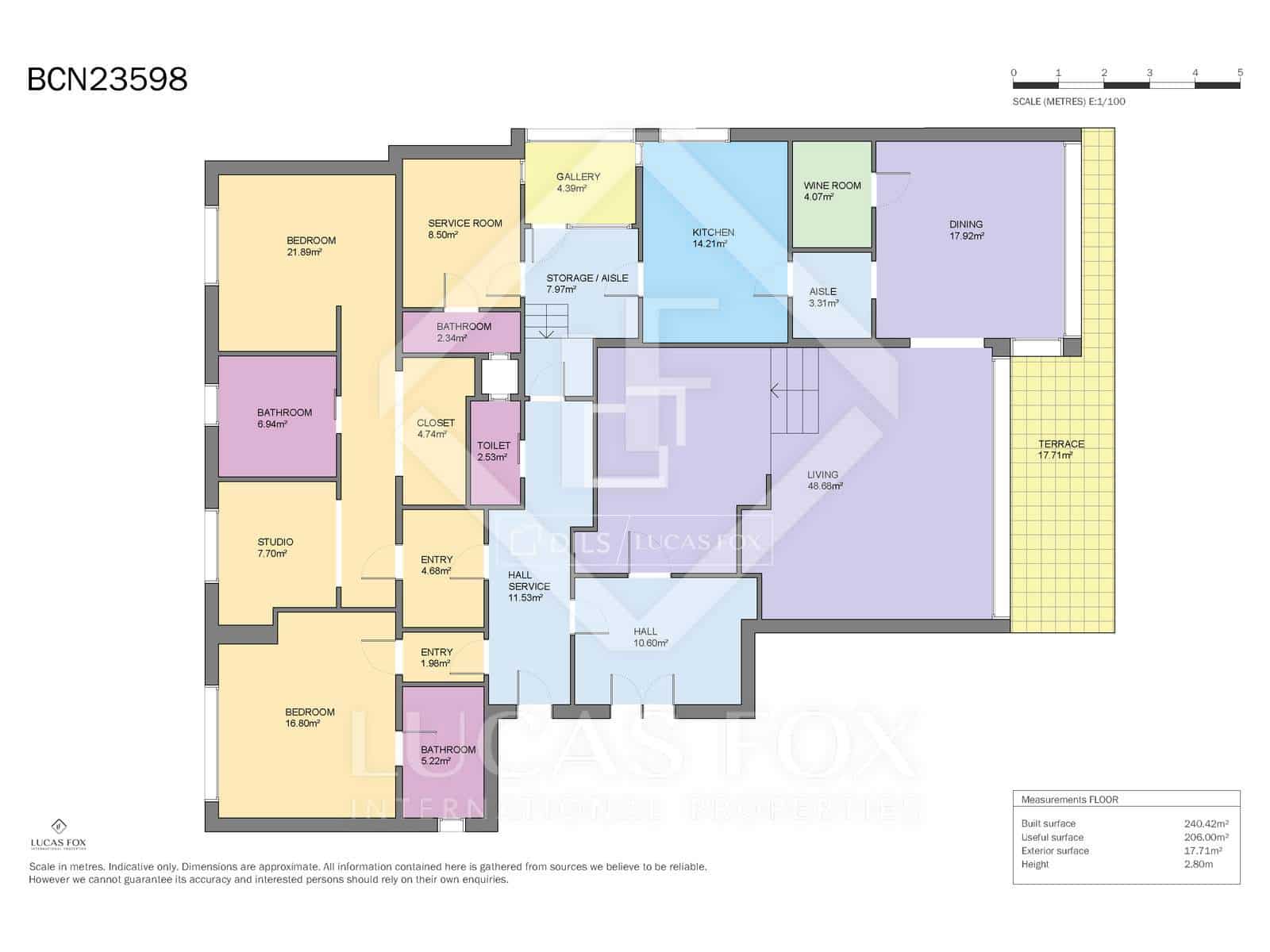 3 camera da letto Attico in vendita in Barcelona citta con garage - 2.600.000 € (Rif: 9852997)