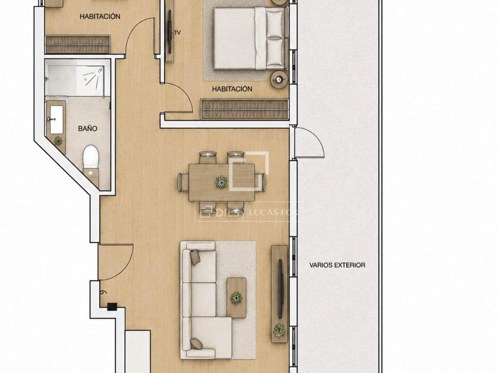2 soveværelse Lejlighed til salg i Madrid by - € 595.000 (Ref: 9854565)