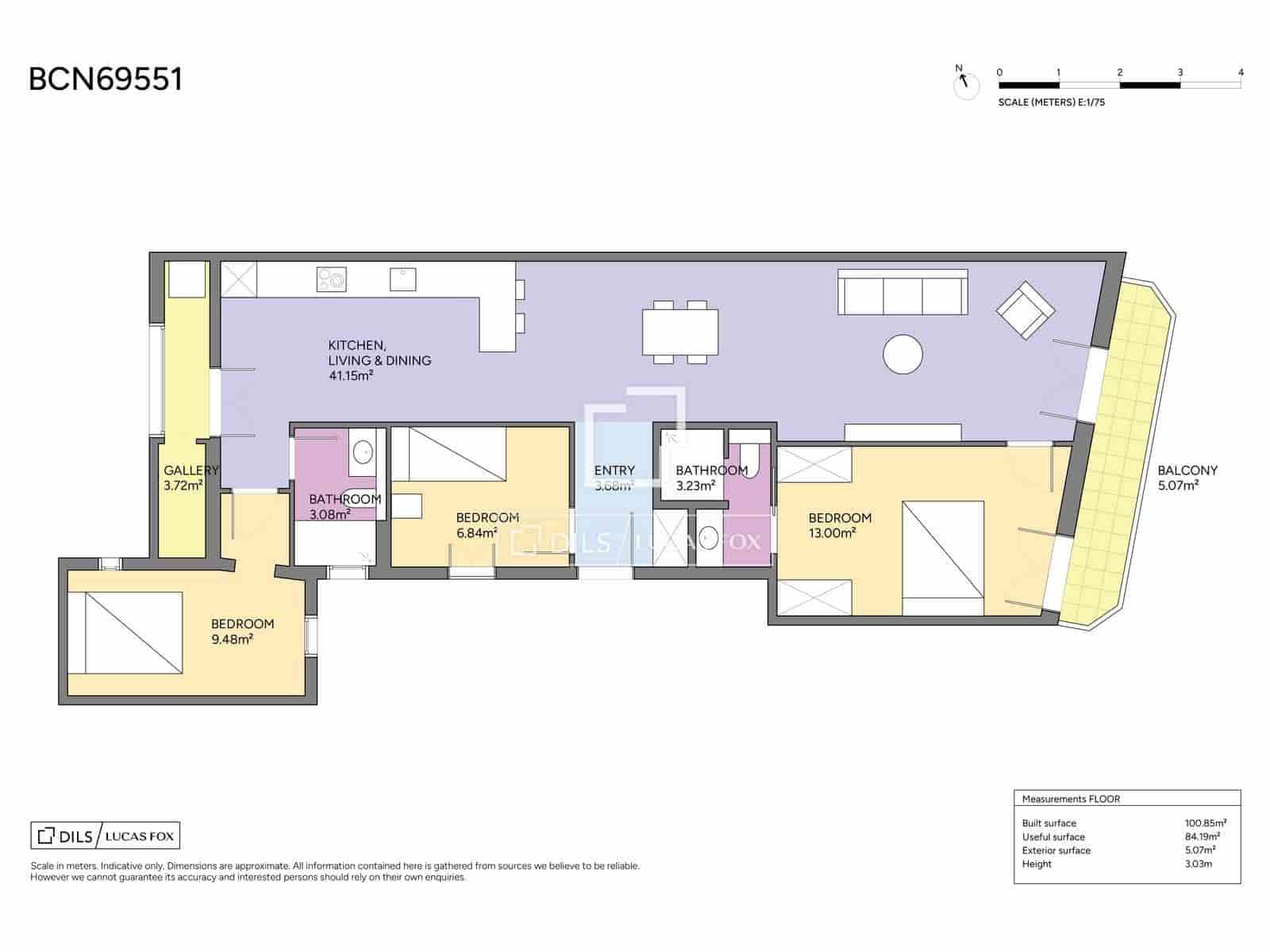 3 chambre Appartement à vendre à Barcelone ville - 740 000 € (Ref: 9862210)