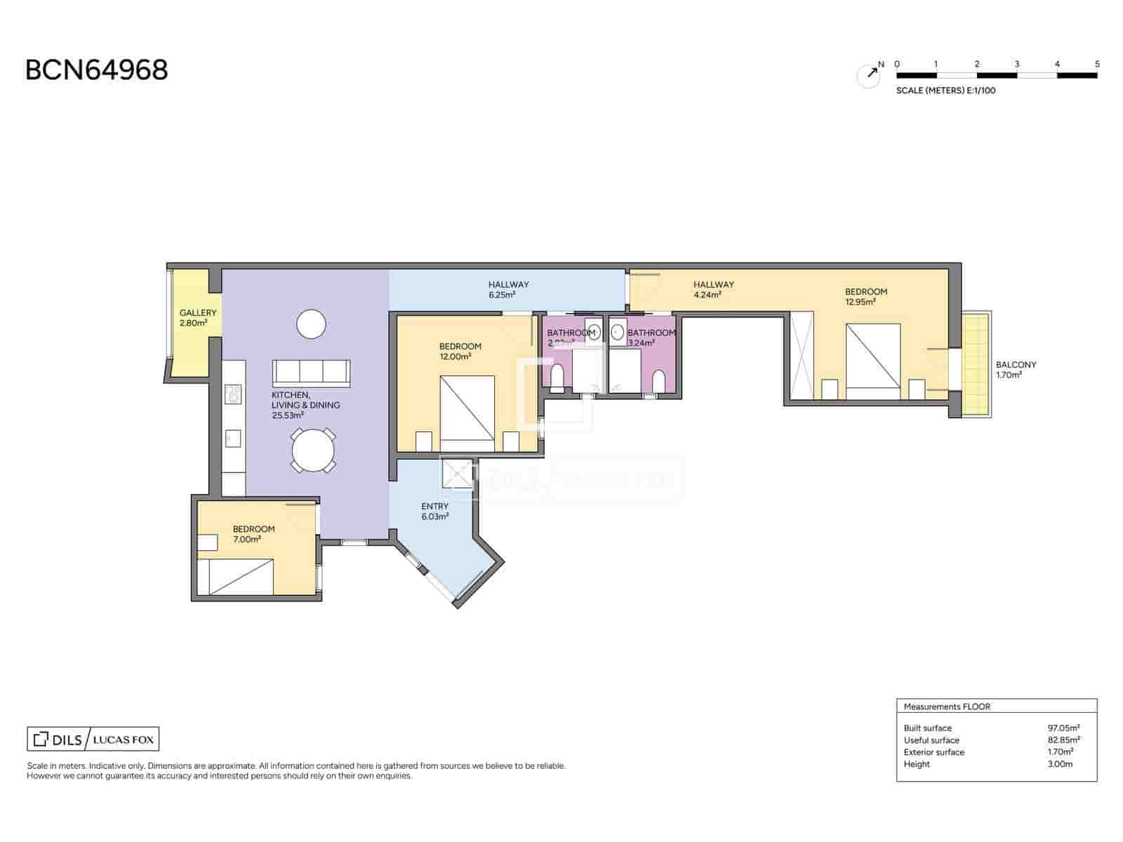 3 makuuhuone Huoneisto myytävänä paikassa Barcelona kaupunki - 730 000 € (Ref: 9863621)