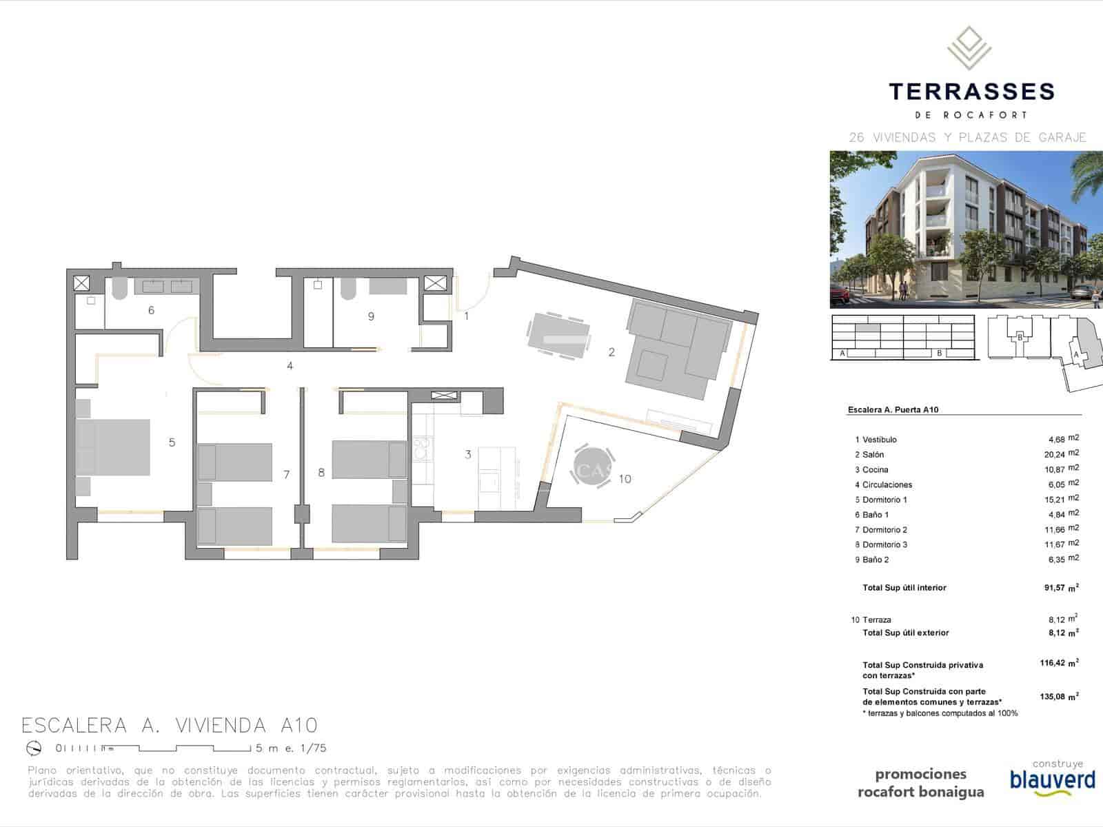 3 bedroom Apartment for sale in Rocafort with garage - € 400,500 (Ref: 9866036)