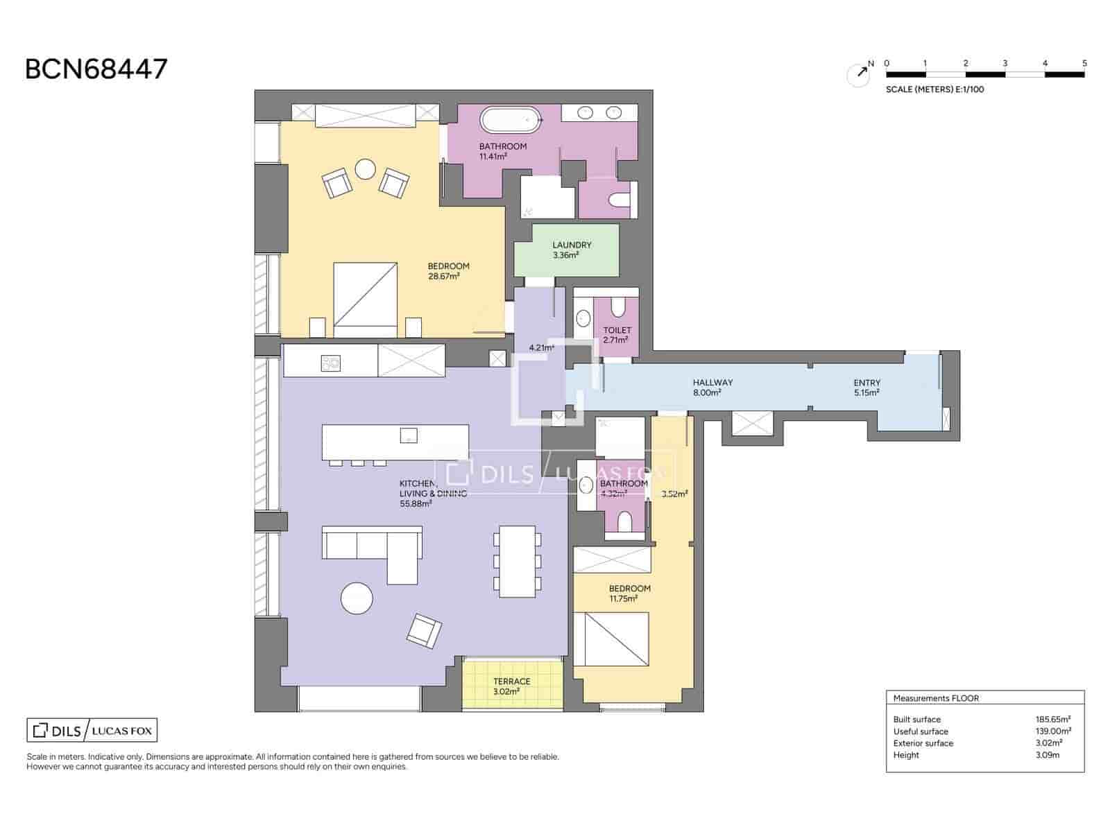 2 soveværelse Lejlighed til salg i Barcelona by med swimmingpool garage - € 3.900.000 (Ref: 9866186)