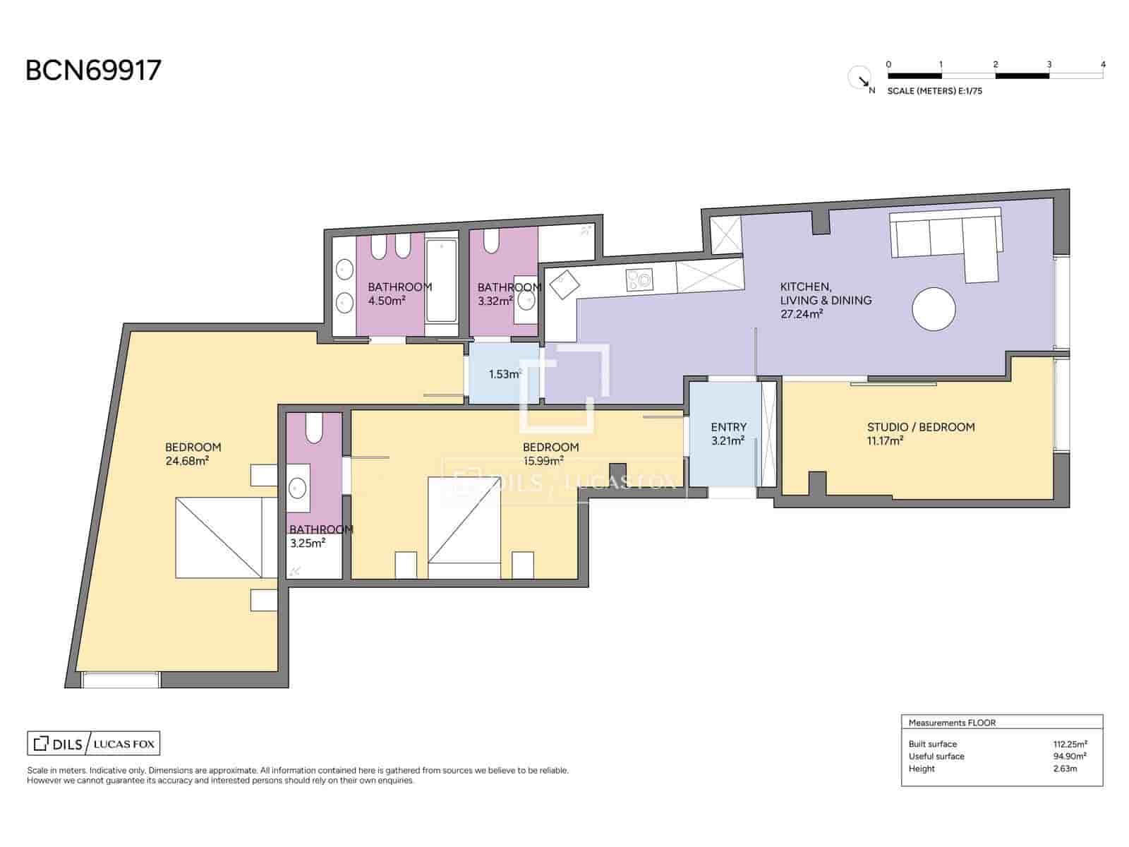 3 soveværelse Lejlighed til salg i Barcelona by - € 890.000 (Ref: 9879486)
