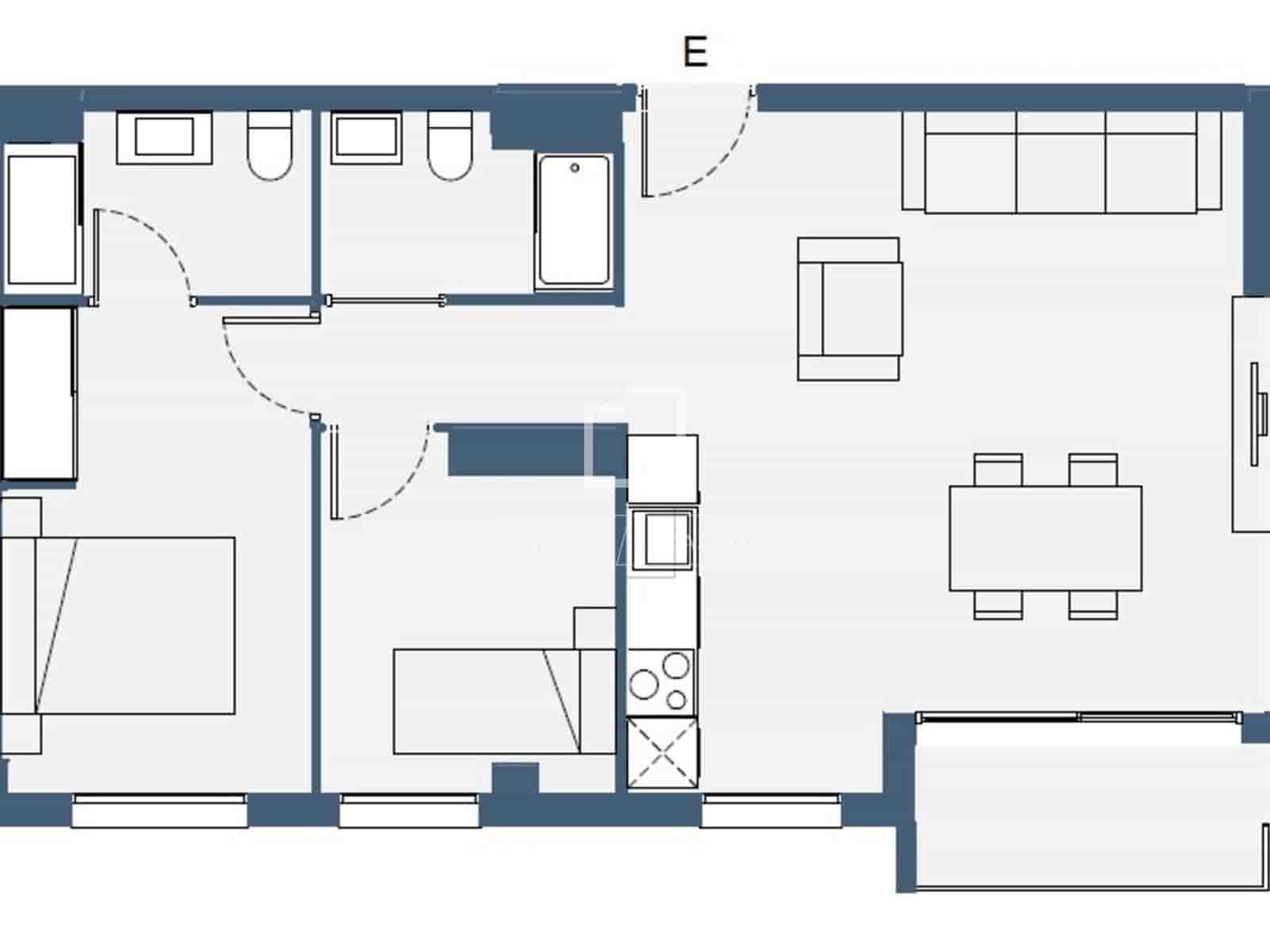 2 makuuhuone Huoneisto vuokrattavana paikassa Sant Adria de Besos mukana uima-altaan - 2 000 € (Ref: 9891138)