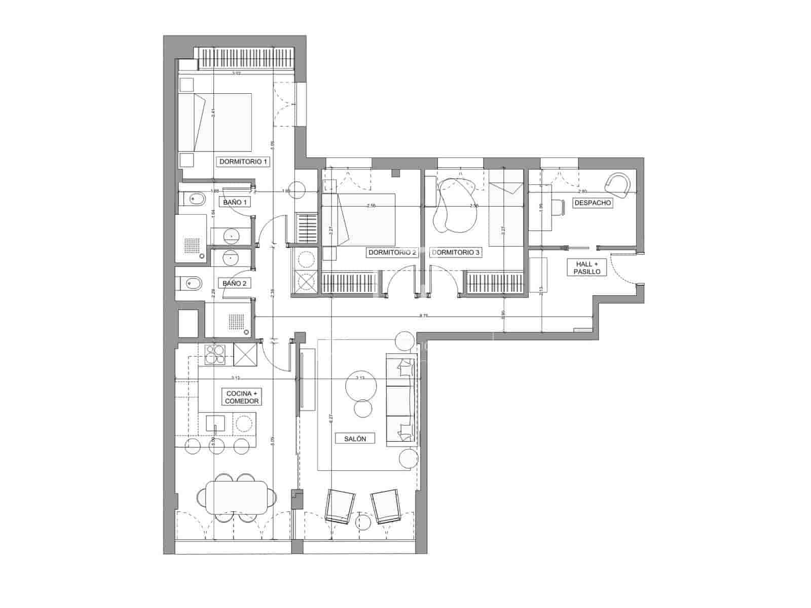Apartamento de 4 habitaciones en Madrid ciudad en venta - 1.190.000 € (Ref: 9893059)