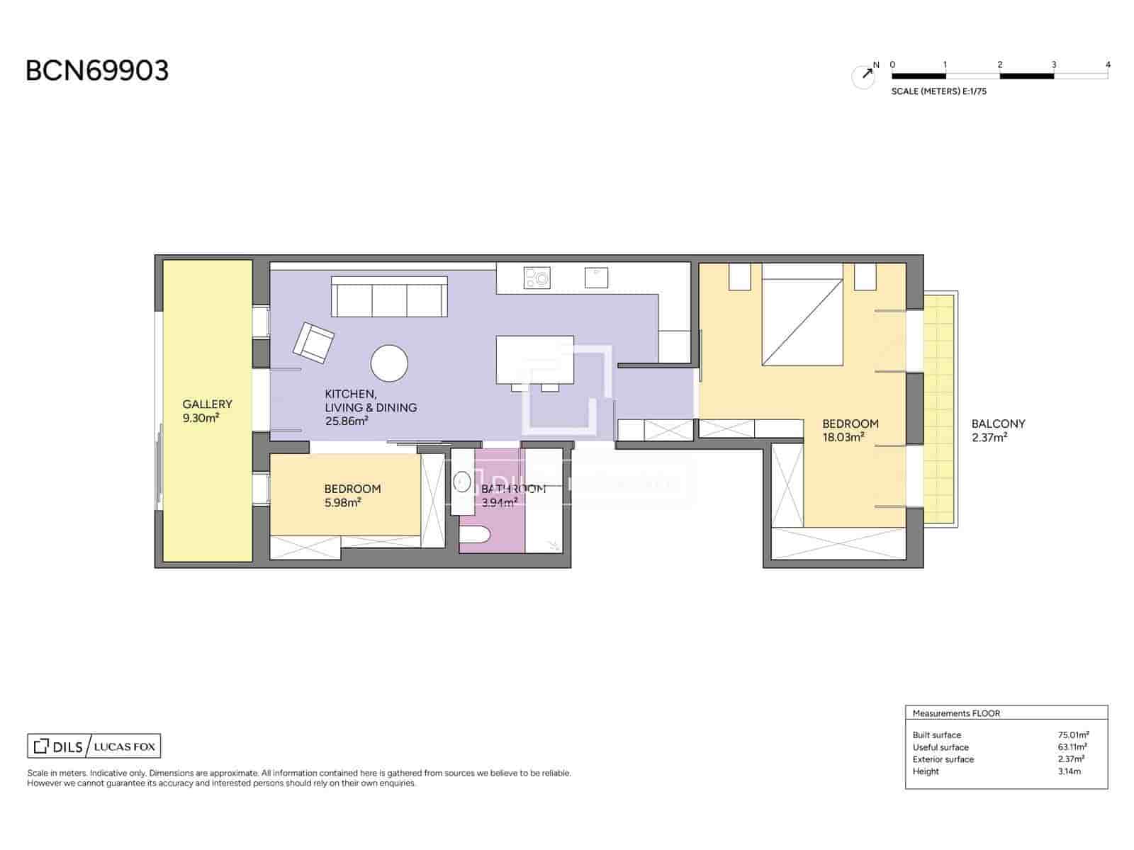 2 sovrum Lägenhet till salu i Barcelona stad - 515 000 € (Ref: 9904888)