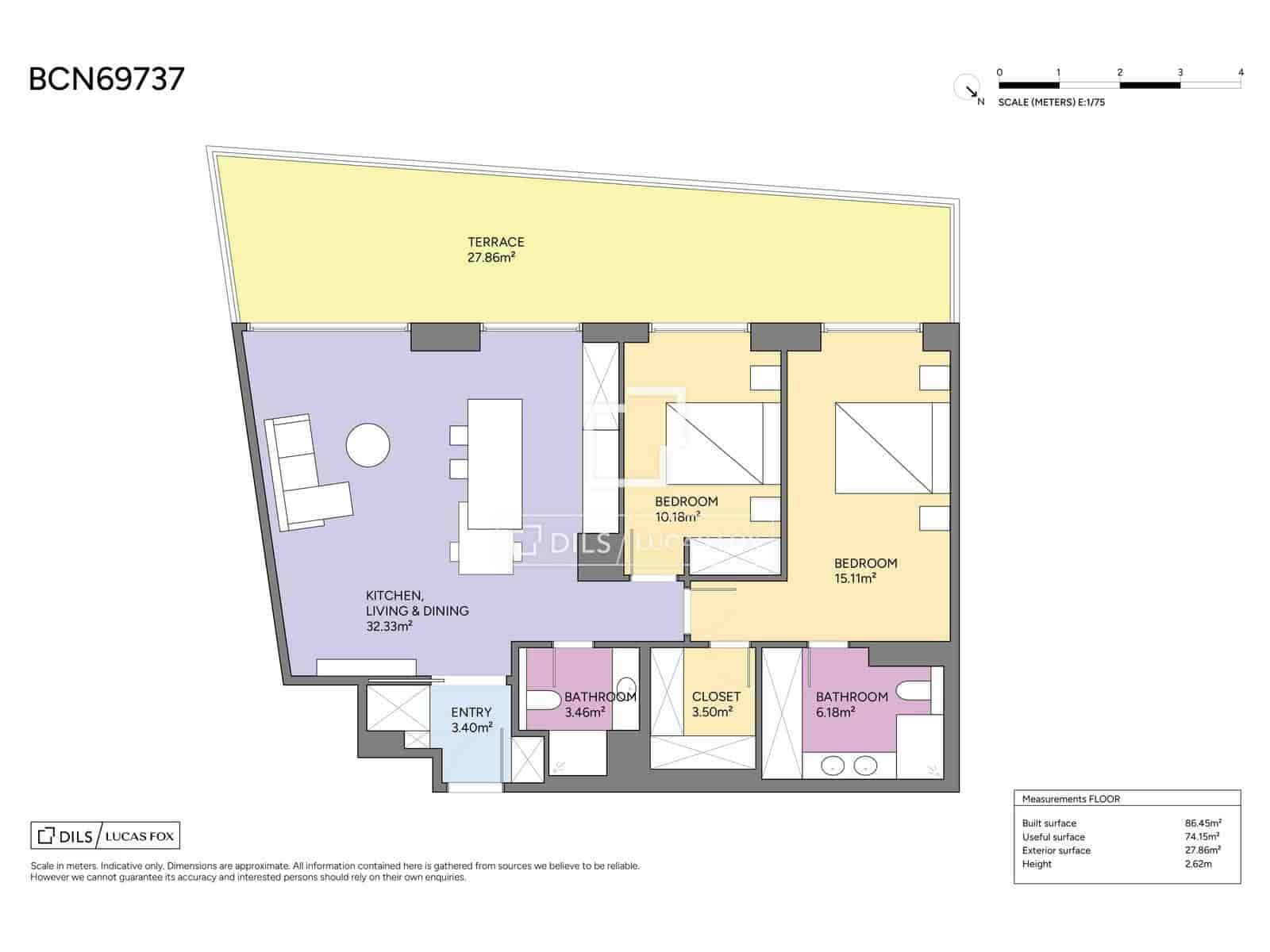 2 soverom Leilighet til salgs i Barcelona by med svømmebasseng garasje - € 1 200 000 (Ref: 9905159)