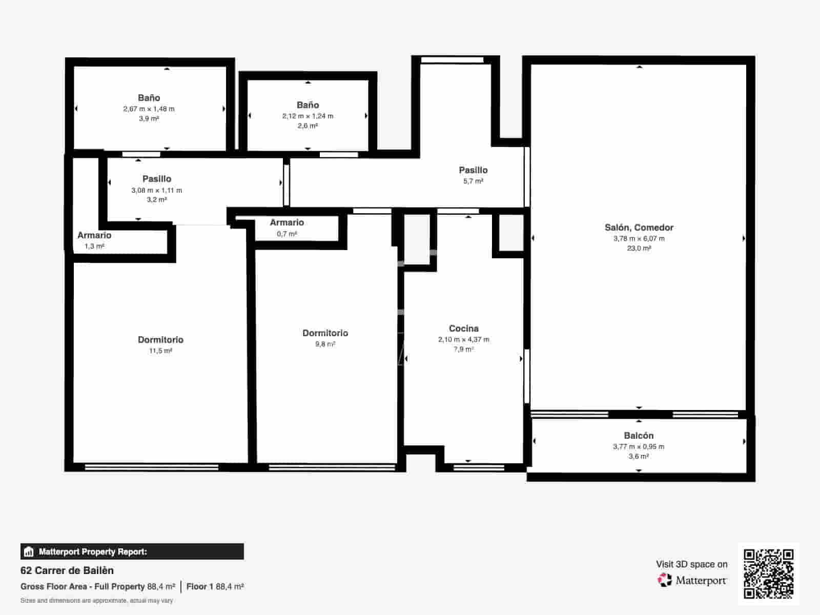 2 soveværelse Lejlighed til leje i Valencia by med garage - € 2.000 (Ref: 9908913)