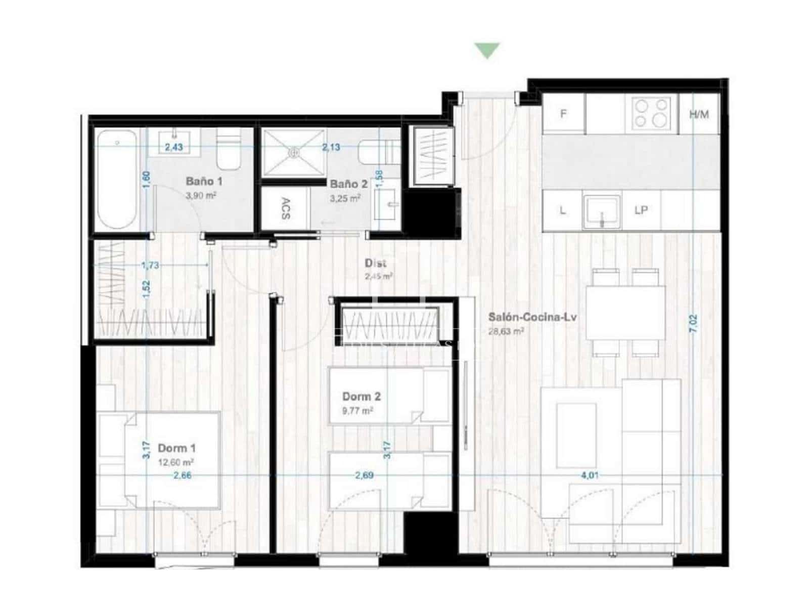 2 quarto Apartamento para venda em Malaga cidade com piscina garagem - 495 000 € (Ref: 9913693)