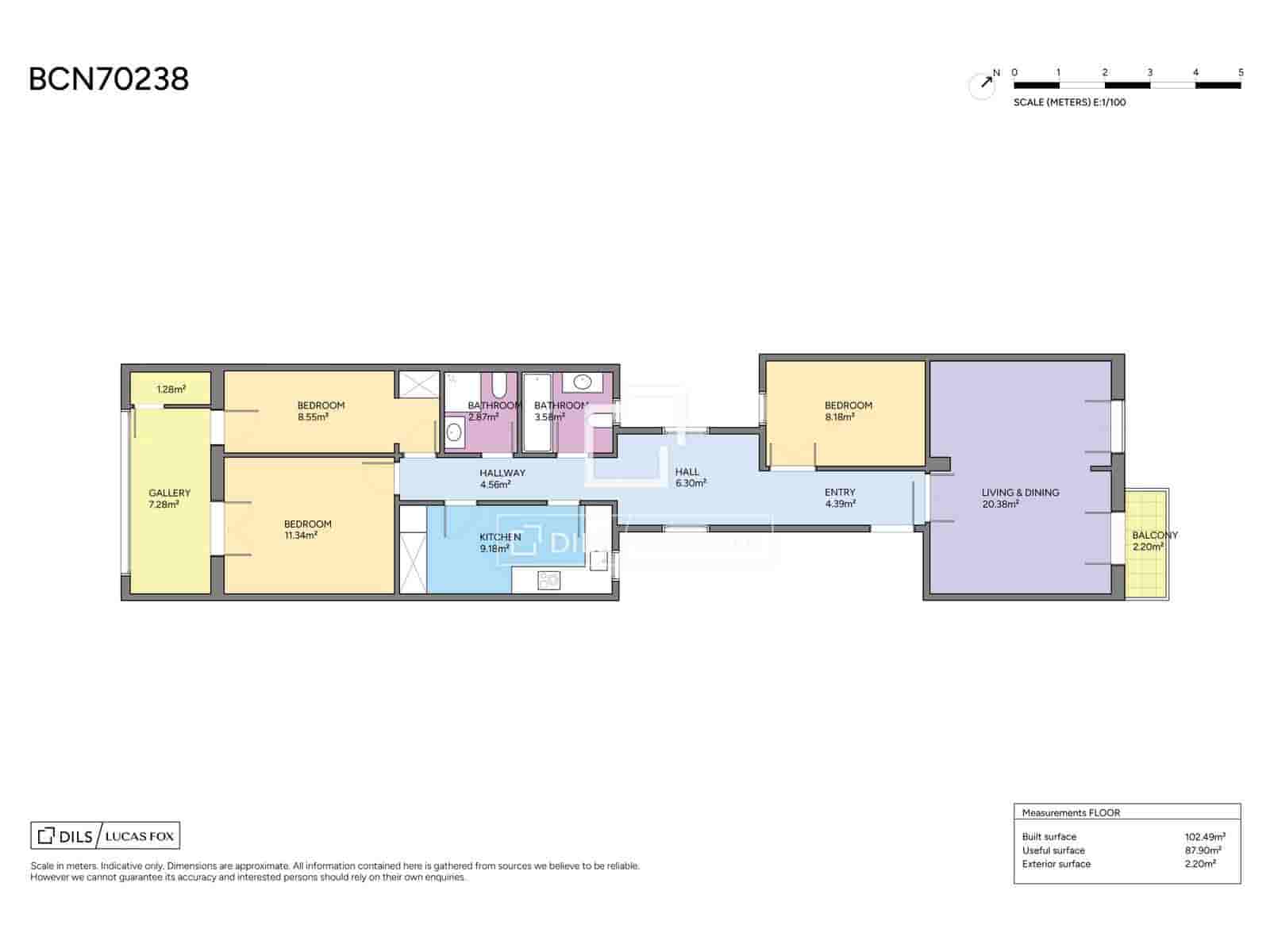 Apartamento de 3 habitaciones en Barcelona ciudad en venta - 670.000 € (Ref: 9936820)