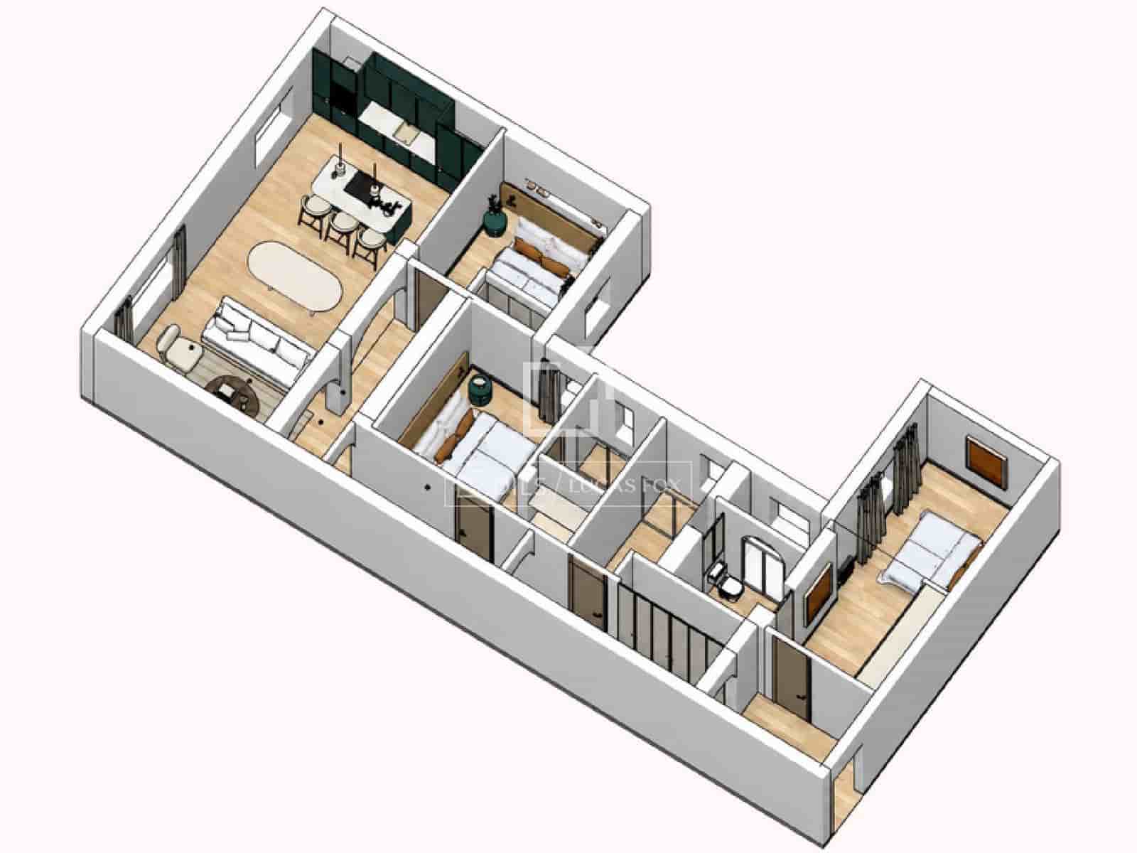 3 makuuhuone Huoneisto myytävänä paikassa Madrid kaupunki - 1 390 000 € (Ref: 9953035)