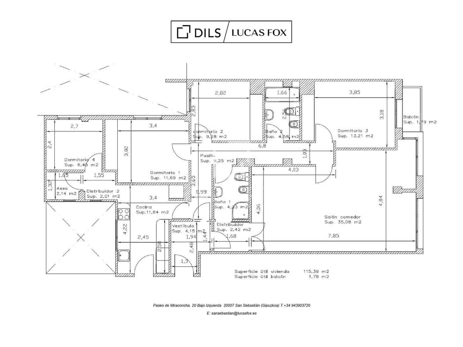 4 bedroom Apartment for sale in Donostia-San Sebastian - € 1,150,000 (Ref: 9953459)