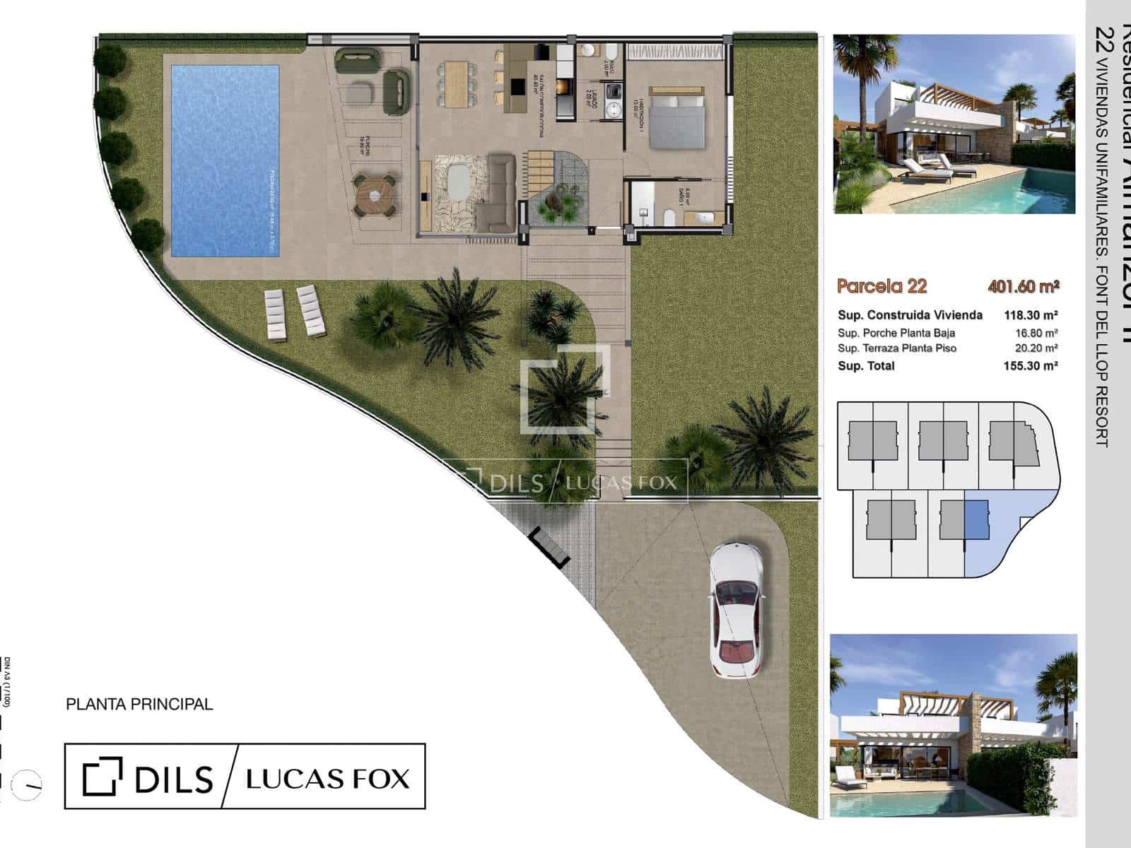 3 soverom Villa til salgs i Monforte del Cid med svømmebasseng garasje - € 575 000 (Ref: 9954611)