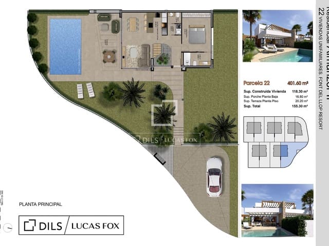 3 sypialnia Willa na sprzedaż w Monforte del Cid z basenem garażem - 695 000 € (Ref: 9955452)