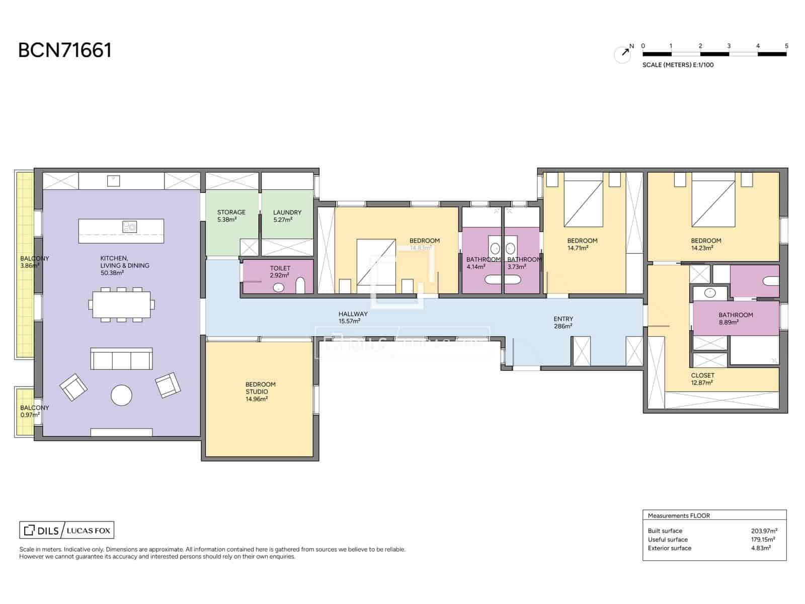 4 chambre Appartement à vendre à Barcelone ville - 1 480 000 € (Ref: 9961604)