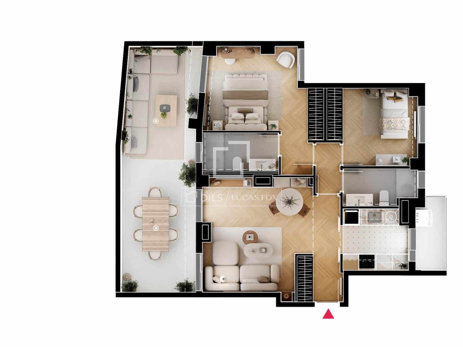2 chambre Appartement à vendre à Madrid ville - 1 320 000 € (Ref: 9964129)