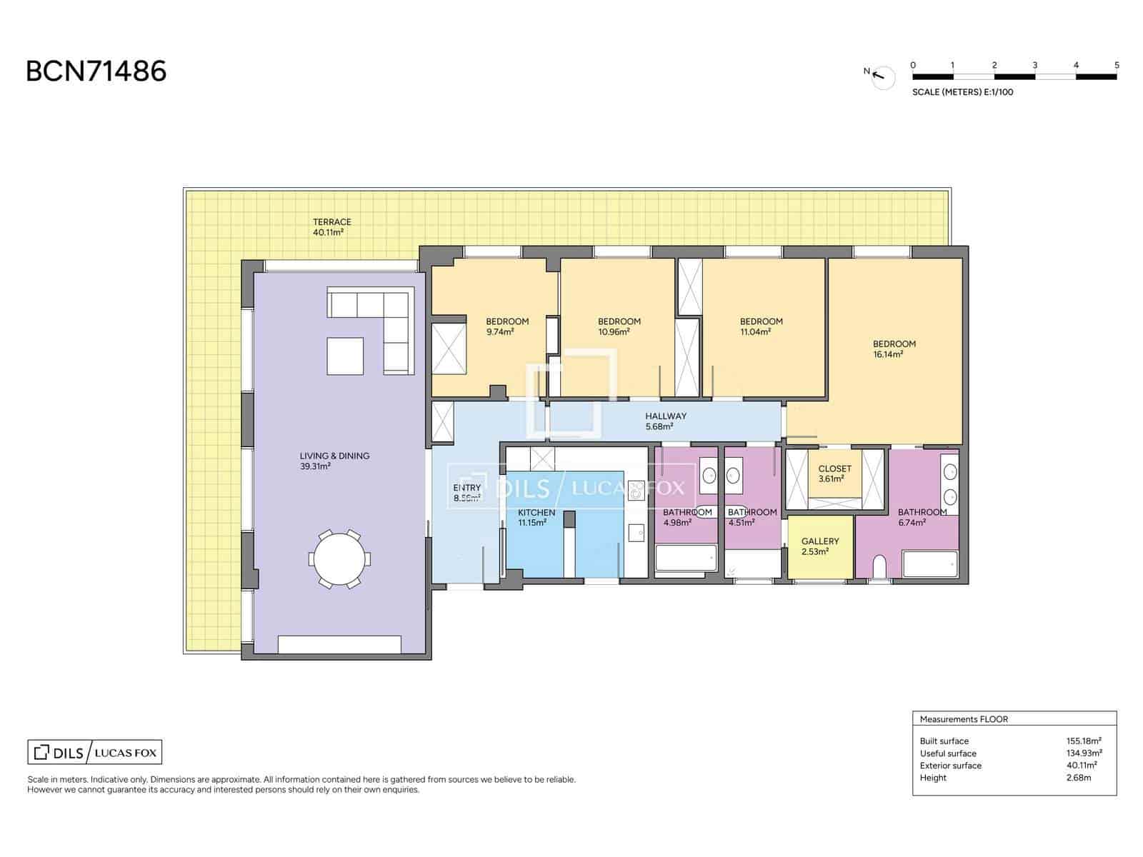 Apartamento de 4 habitaciones en Barcelona ciudad en venta con piscina garaje - 1.495.000 € (Ref: 9969007)