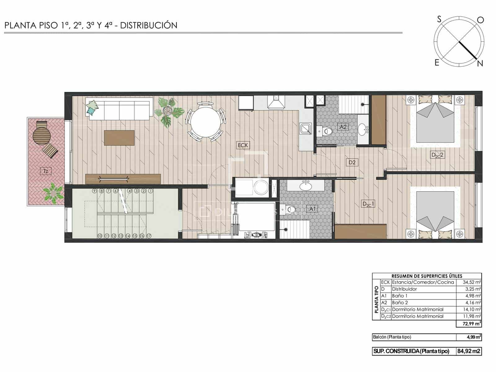 2 soveværelse Lejlighed til salg i Barcelona by - € 535.000 (Ref: 9970852)