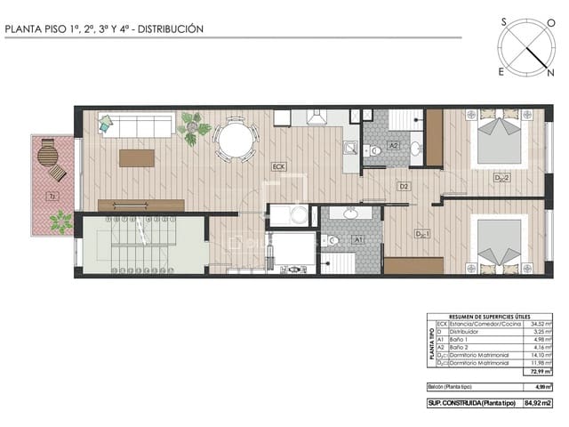 2 soveværelse Lejlighed til salg i Barcelona by - € 535.000 (Ref: 9970852)