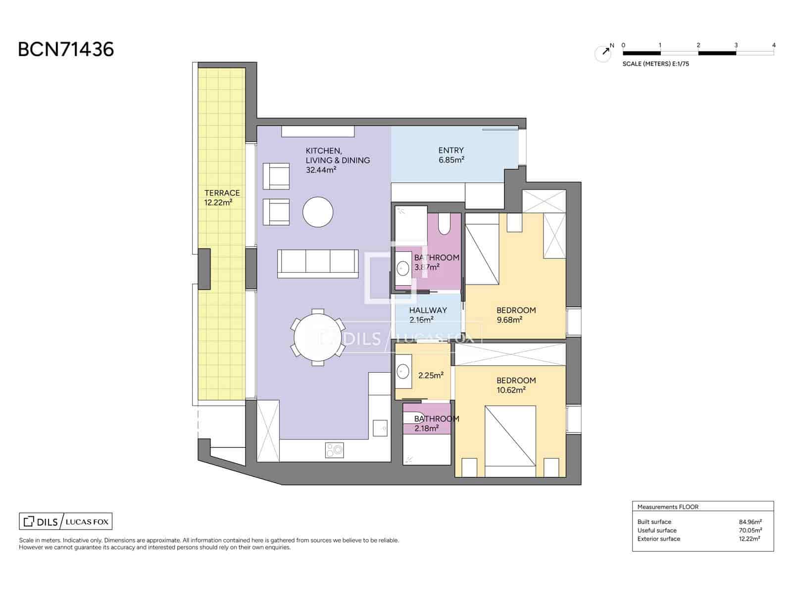 2 soveværelse Lejlighed til salg i Barcelona by med garage - € 840.000 (Ref: 9971435)
